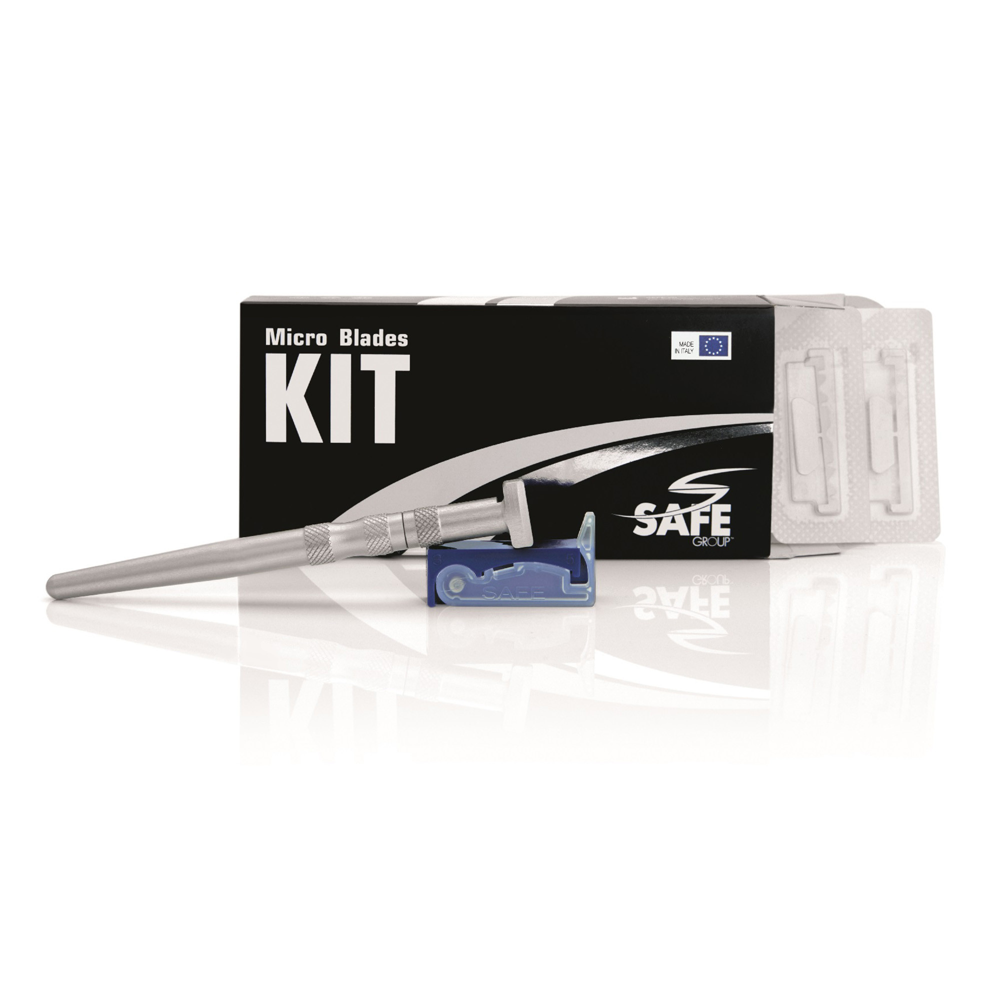 Aluminium handle set and Safe micro-blades size 5