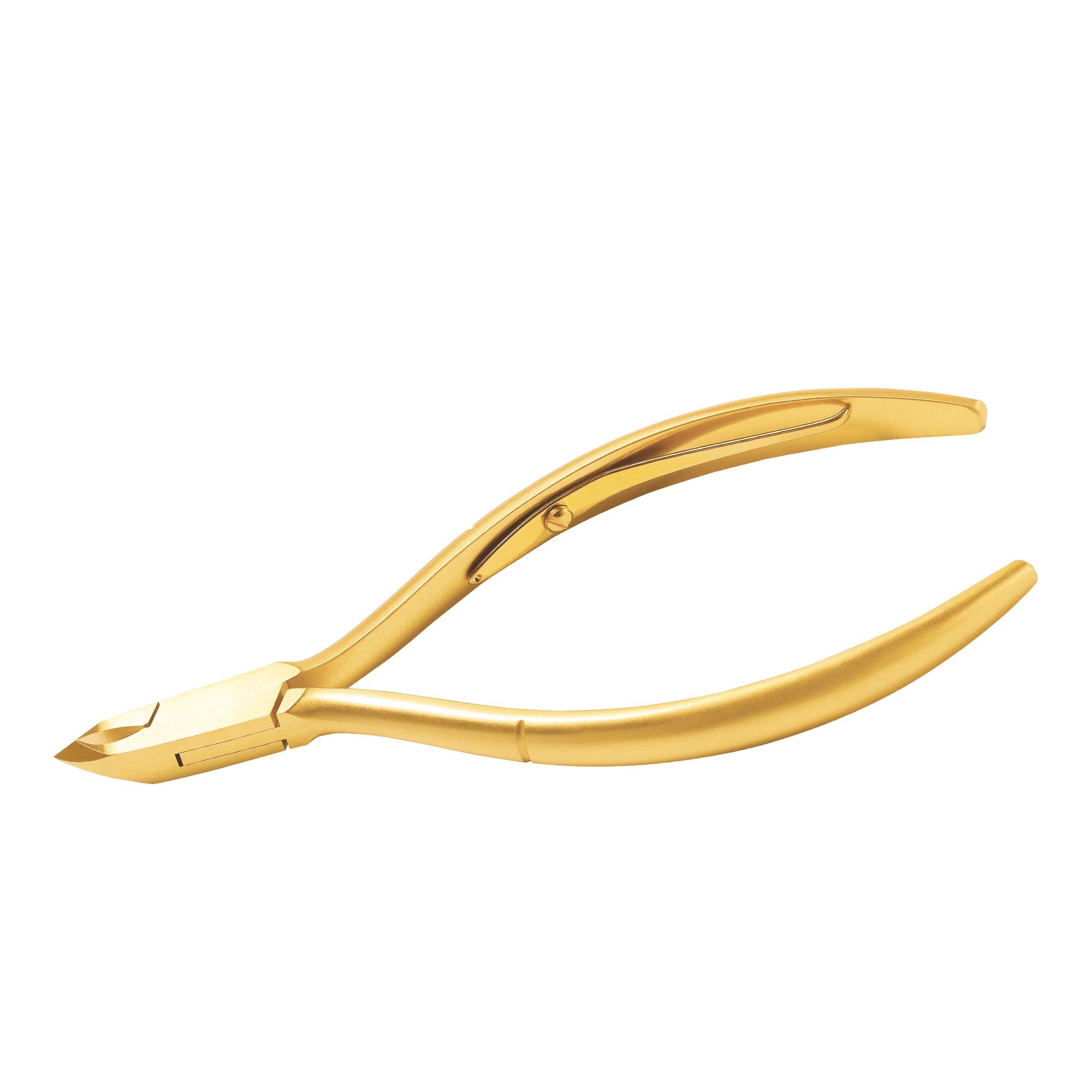 Gold professional cuticle nippers jaw 3 mm