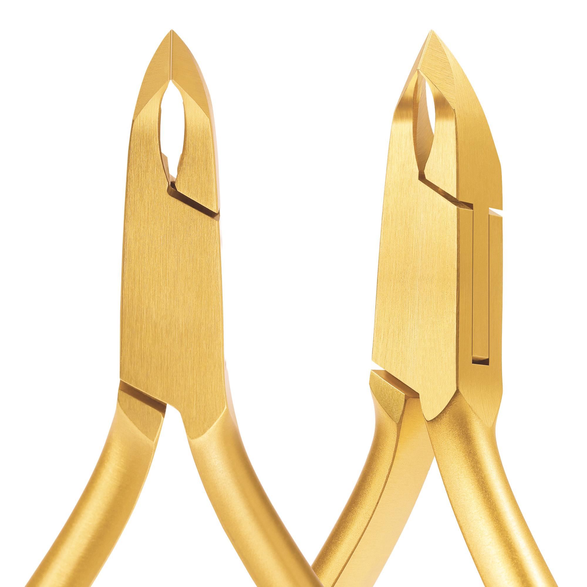 Gold professional cuticle nippers jaw 3 mm