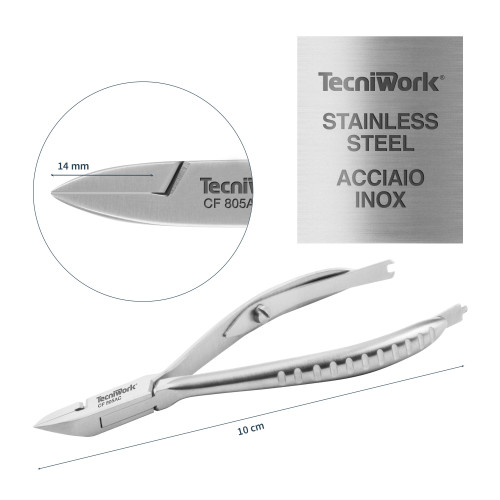 Pince à ongles professionnelle bec droit 14 mm