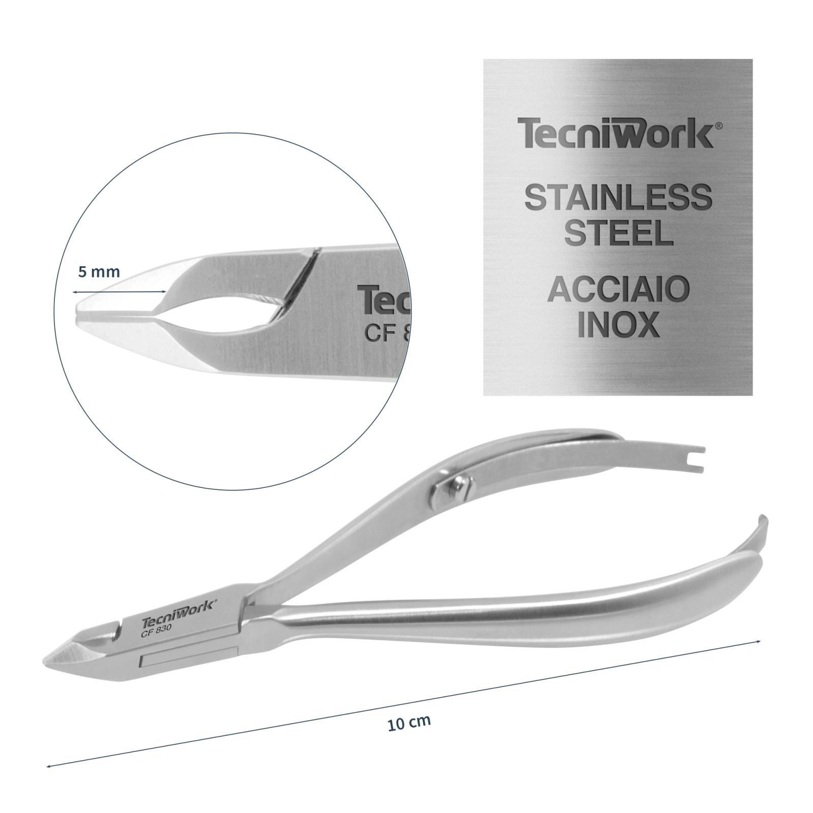 Alicate cortador profesional con punta redonda para cutículas Corte de 6 mm
