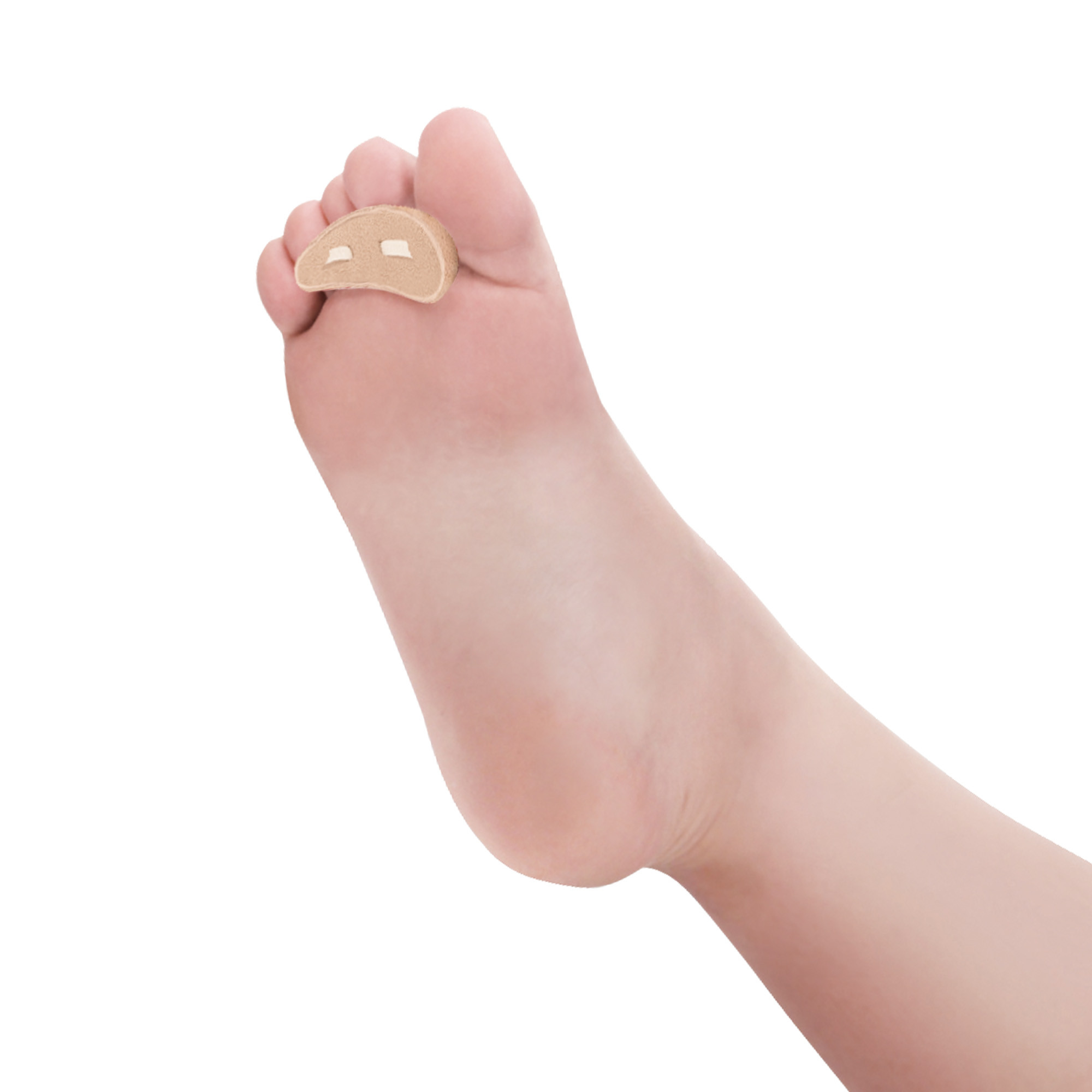 Cuscinetto per dita del piede rivestito in pelle scamosciata misura Small 1 paio