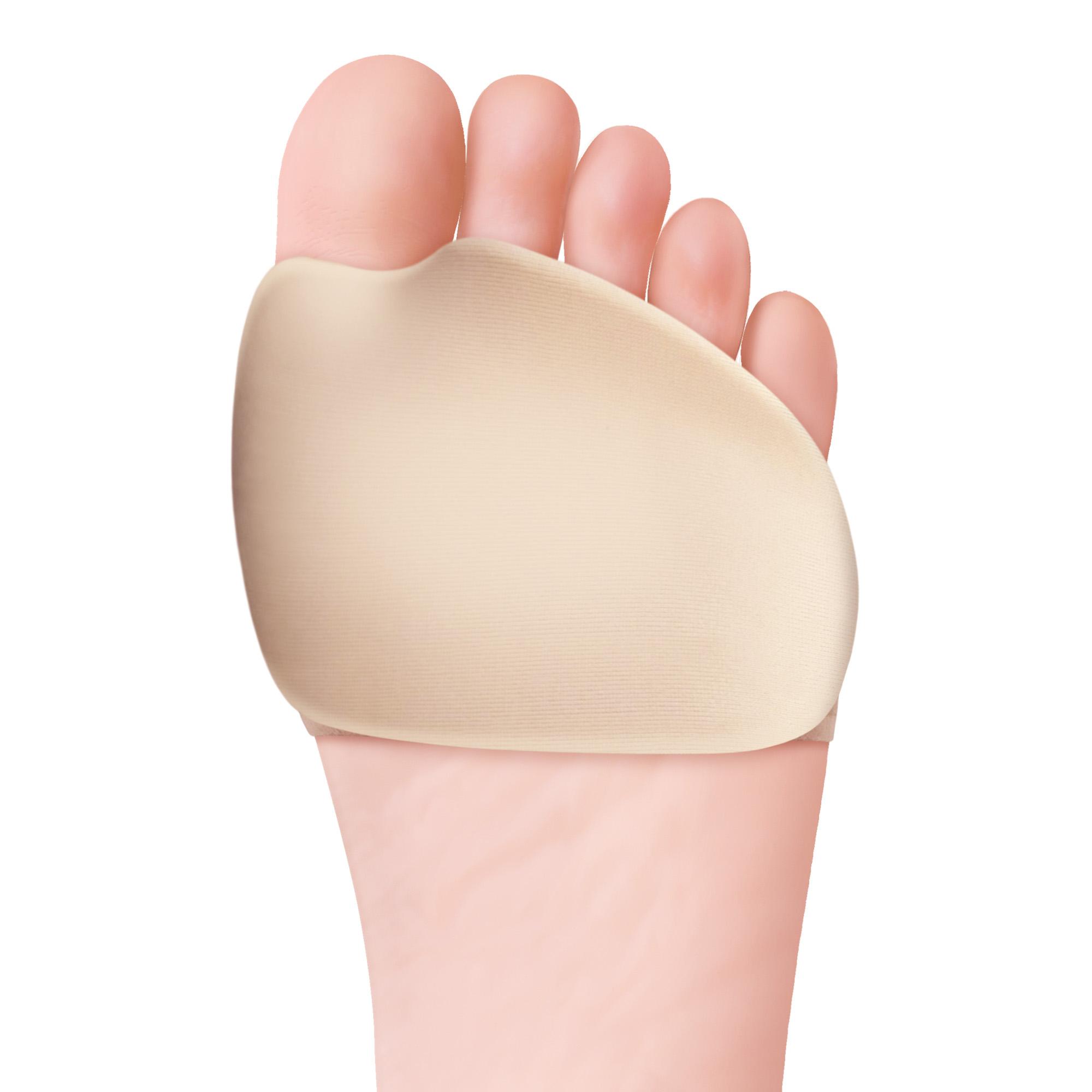 Coussin de bien-être plantaire pour métatarse en gel et tissu élastique. Taille S/M, 1 paire.