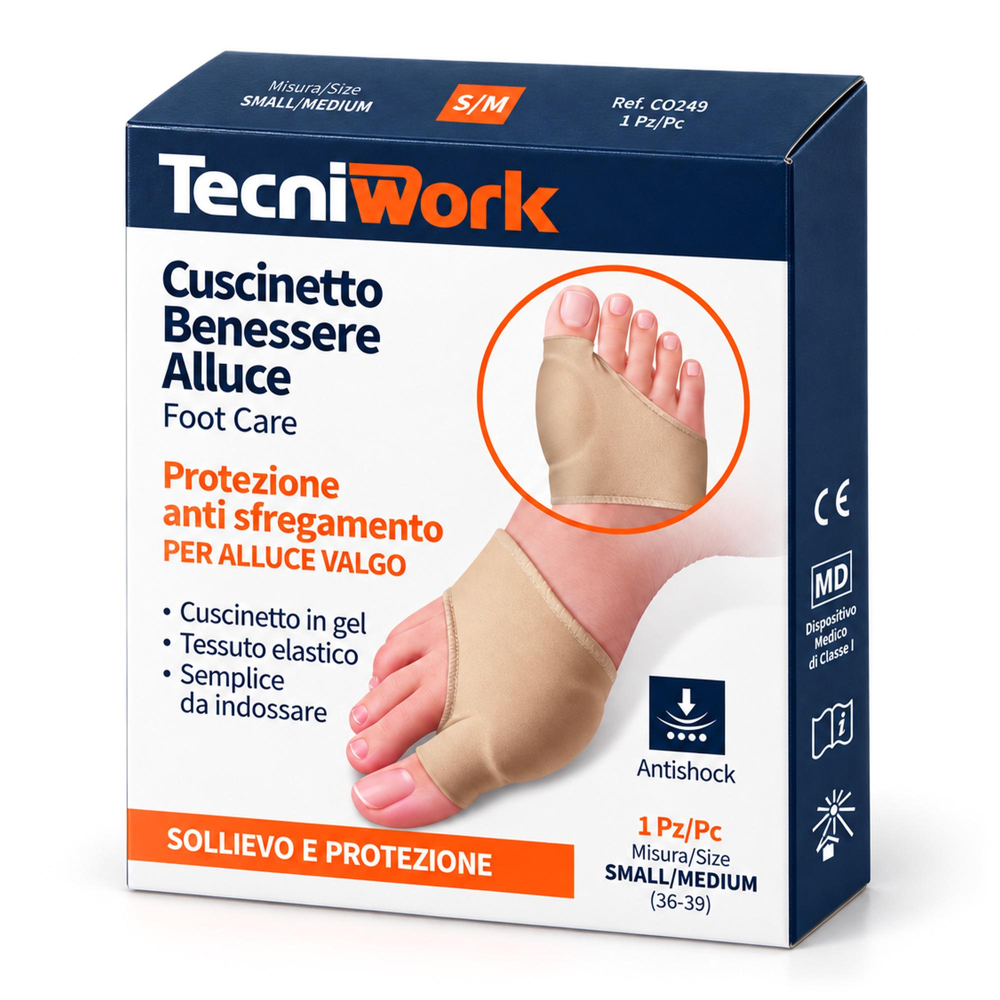 Ballenschutz aus elastichem Textilgewebe und Gel Größe S 1 Stück