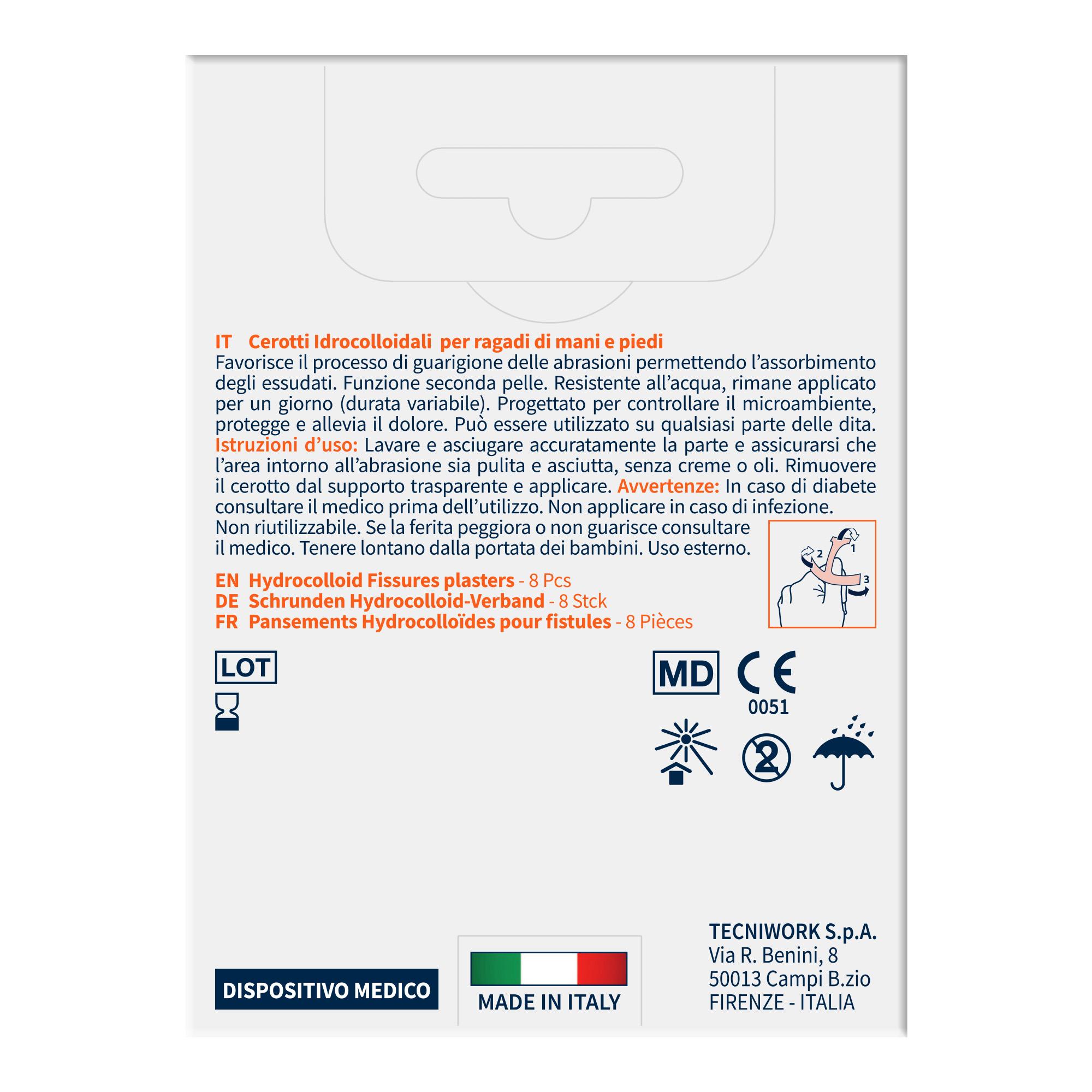 Pansements hydrocolloïdes pour gercures des mains et des pieds 8 pièces