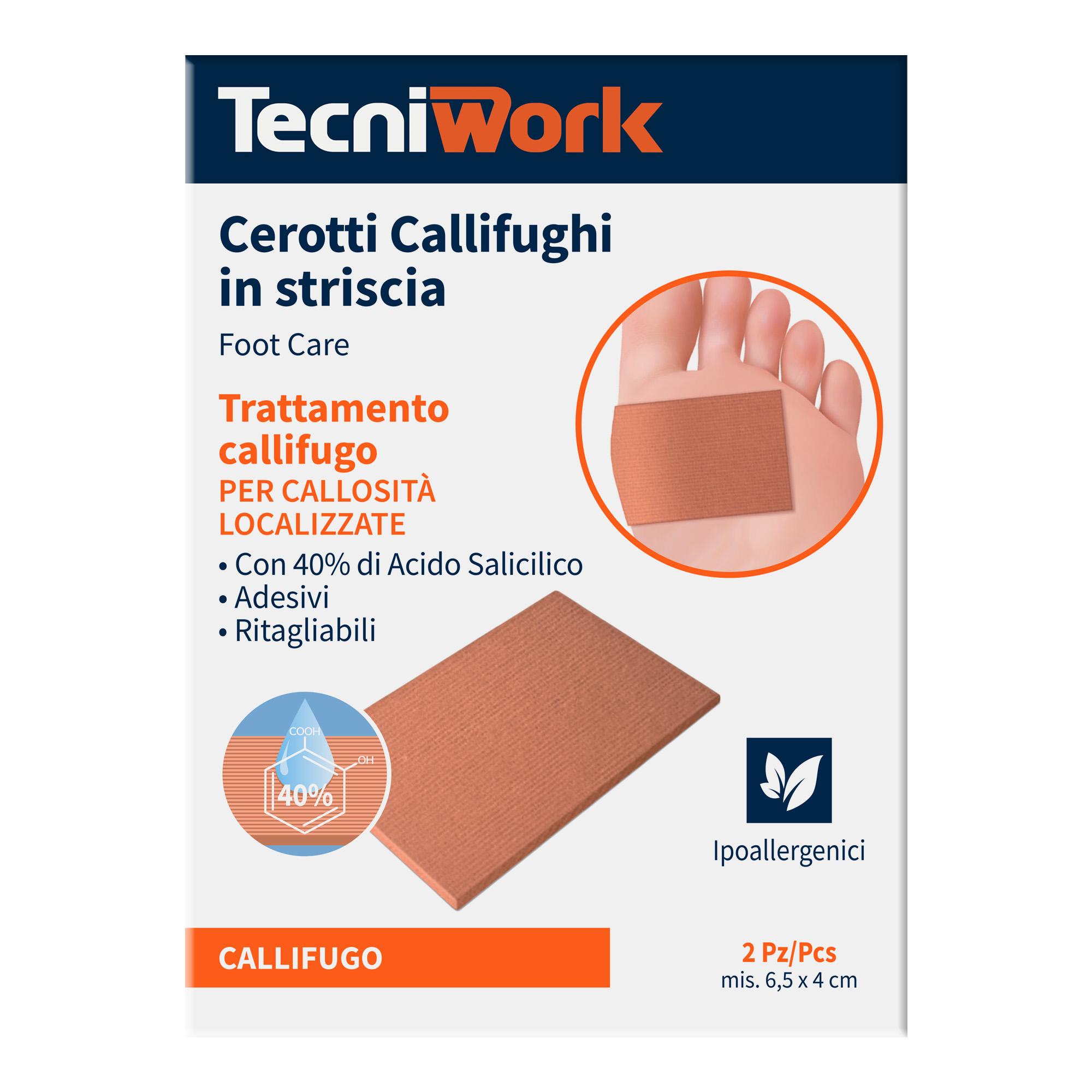 Foot plasters in strip form with 40% of Salicylic Acid 2 pcs