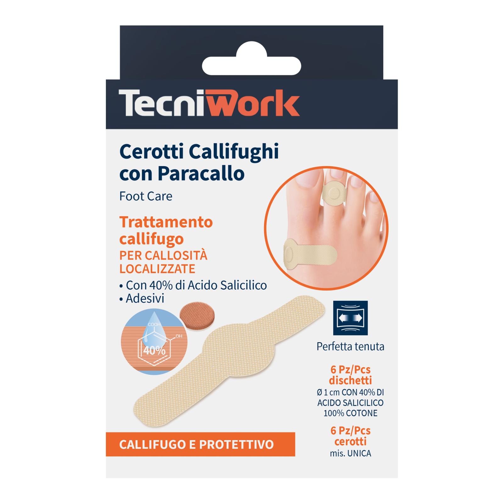 Parches para callos con un 40 % de ácido salicílico, discos, 6 unidades.