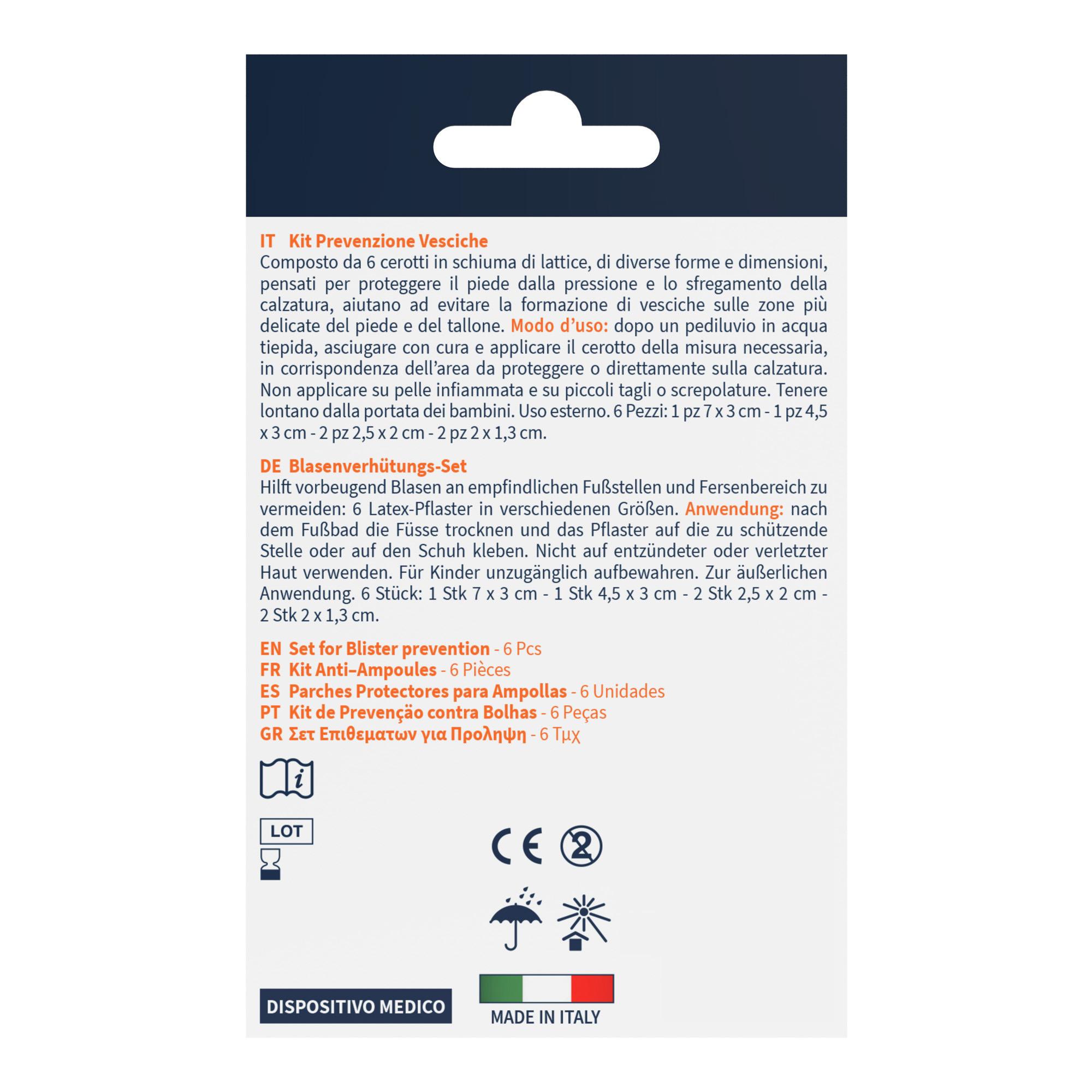 Kit de prévention des ampoules aux pieds 6 pièces
