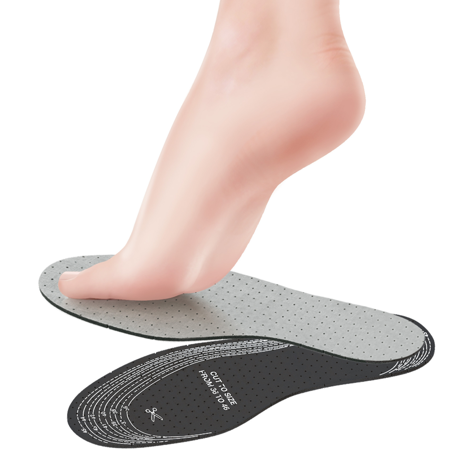 Deodorising and breathable activated carbon insoles 1 pair