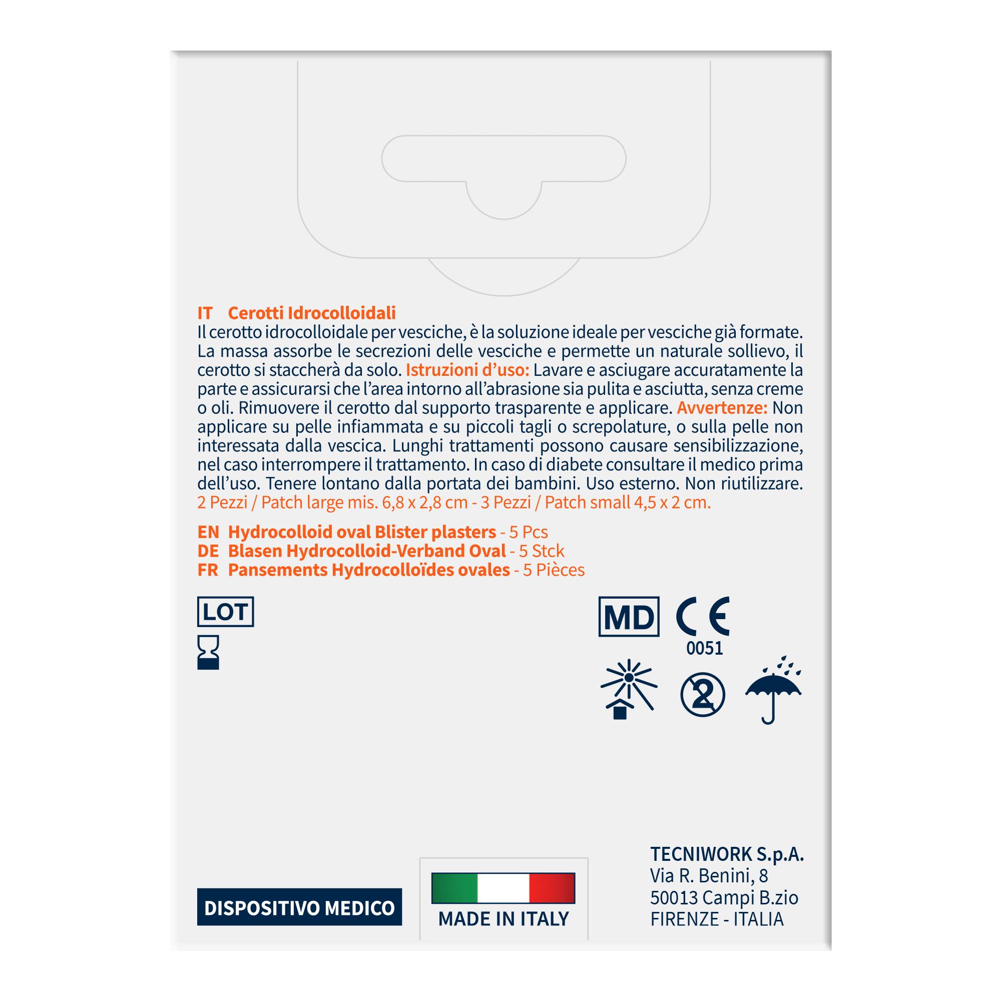 Pansements hydrocolloïdes ovales pour ampoules aux pieds, lot de 5