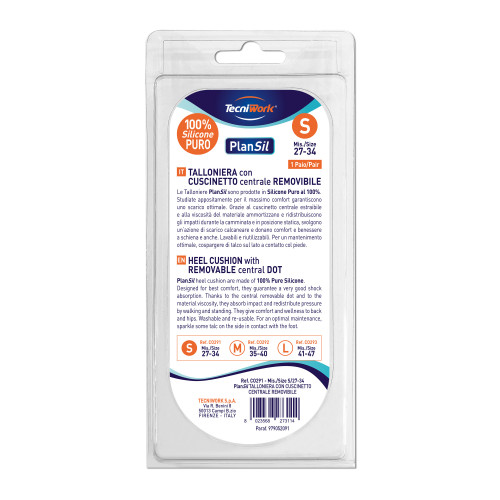 Talloniere in silicone con cuscinetto centrale removibile misura Small 1 paio