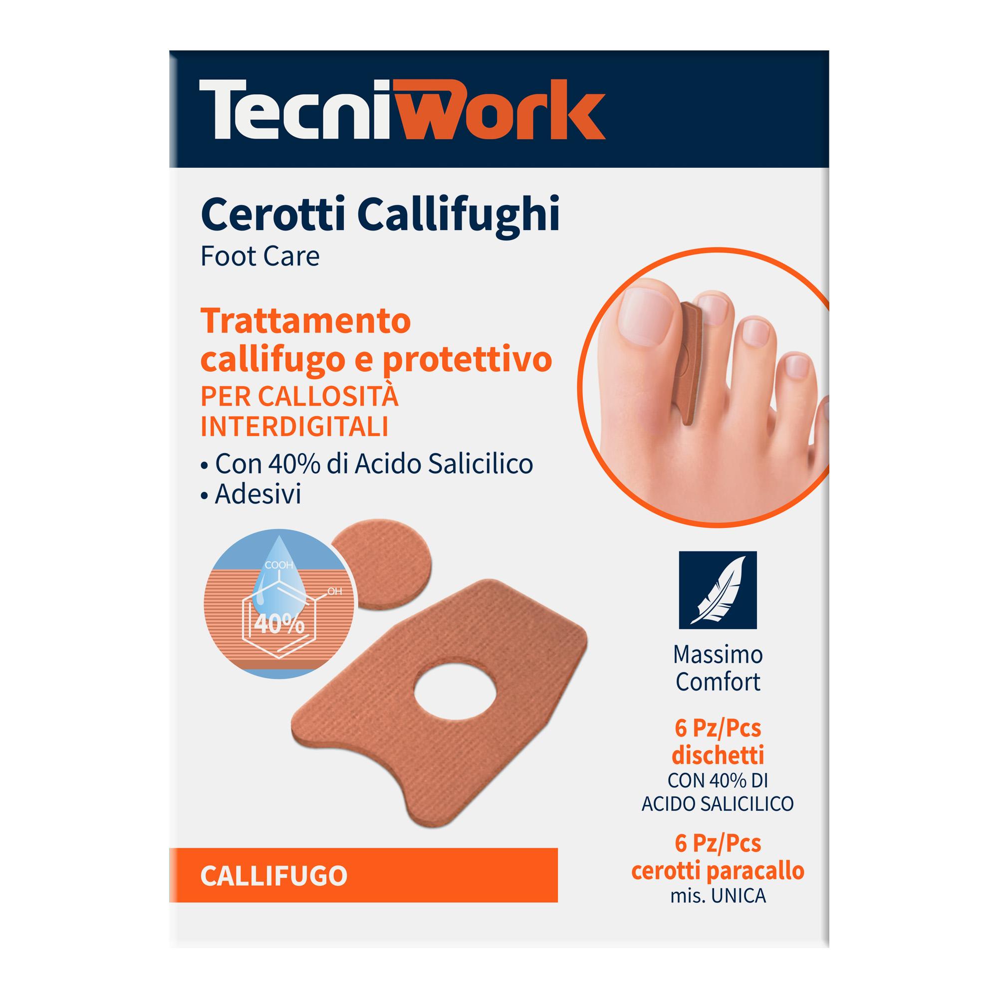 Pansements coricides intérdigitaux pour orteils avec 40% d'acide salicylique 6 pc