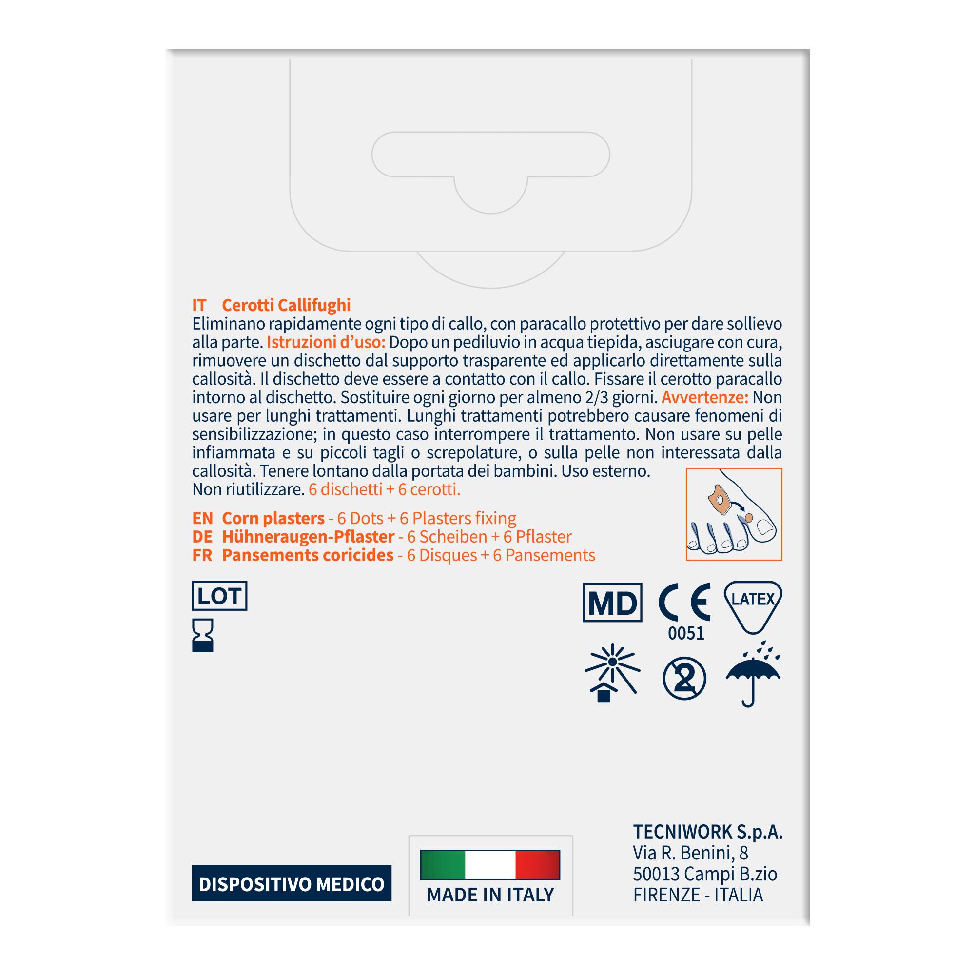 Pansements coricides intérdigitaux pour orteils avec 40% d'acide salicylique 6 pc