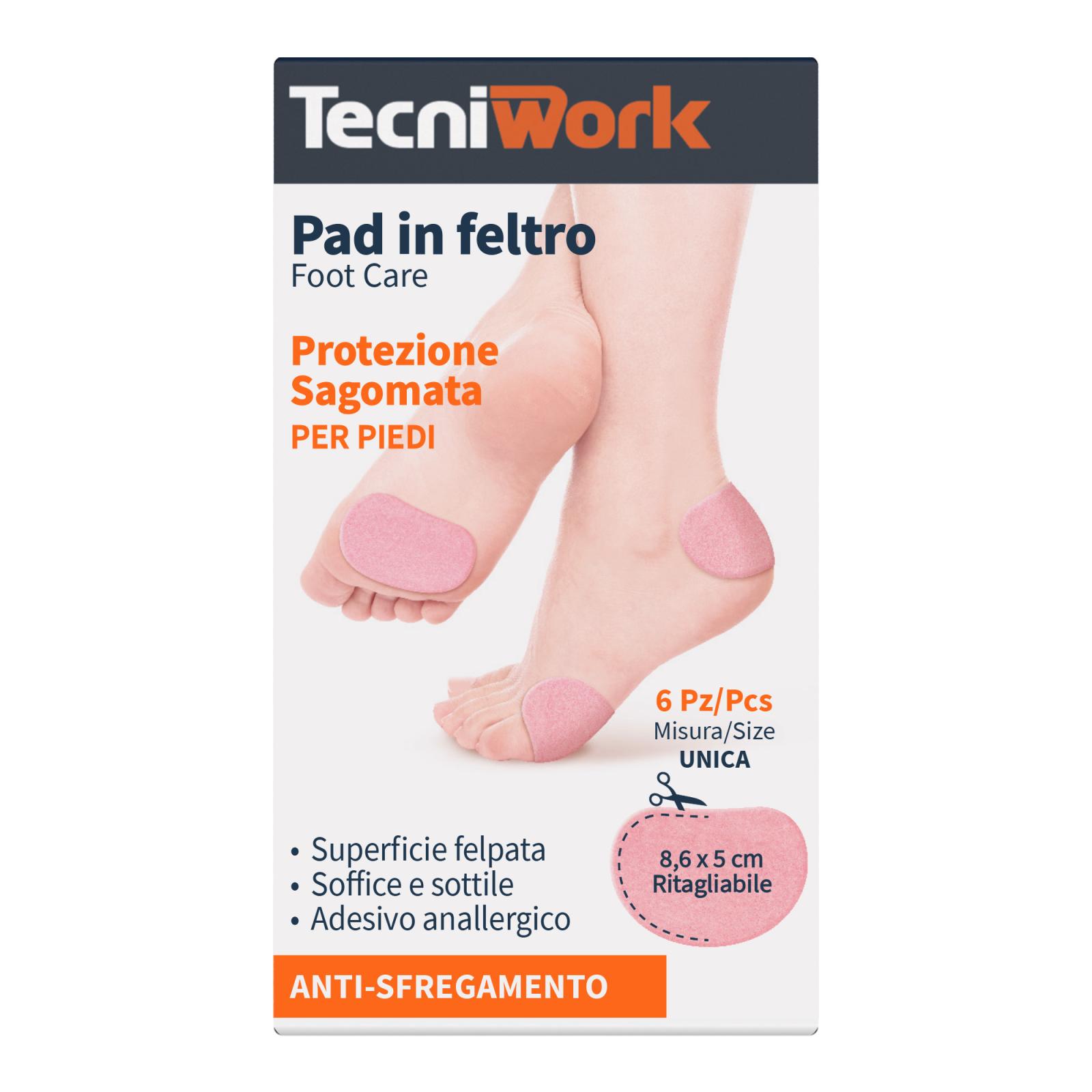 Pad protettivo in feltro adesivo sagomato per piedi 6 pz