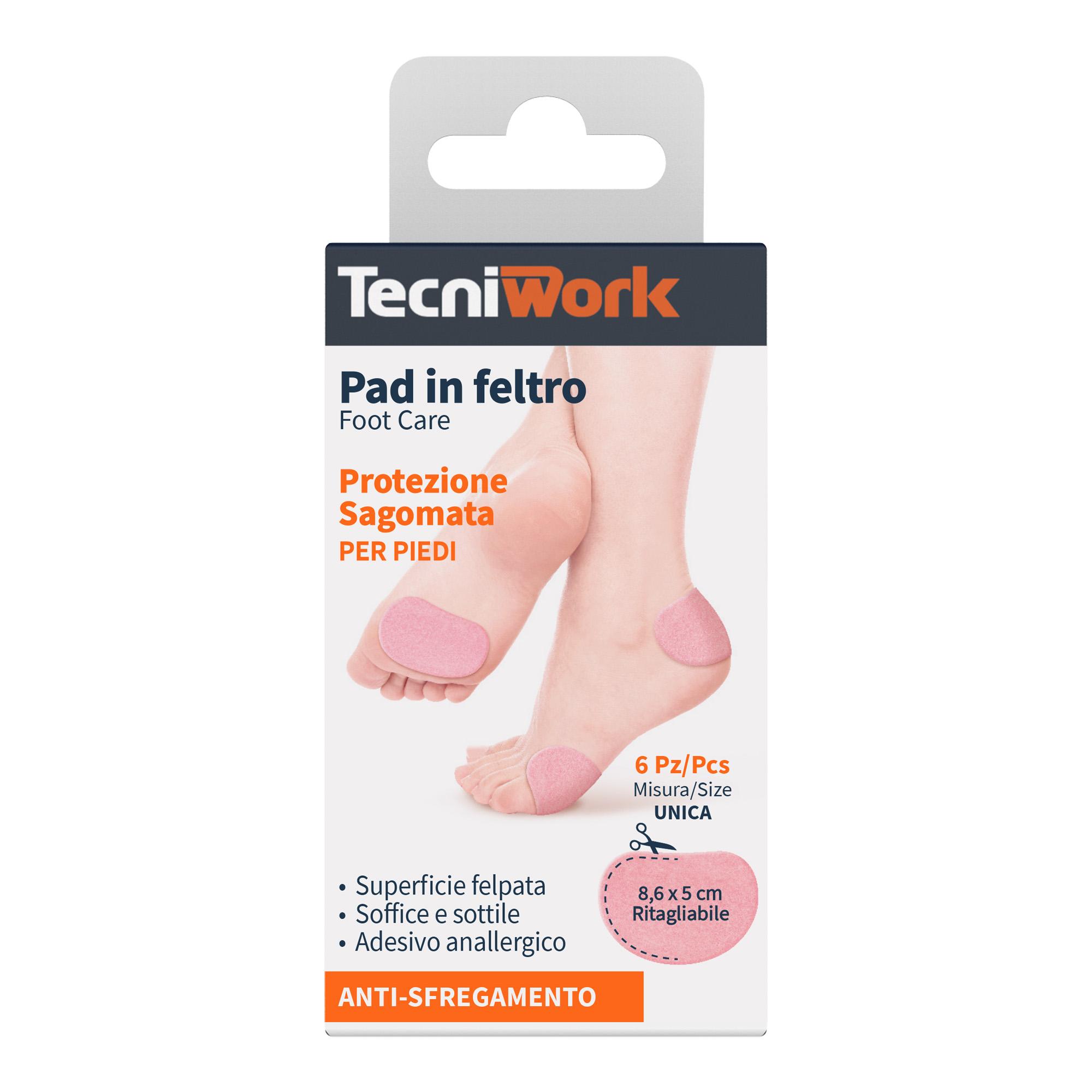 Protector adhesivo de fieltro con forma para patas, 6 unidades