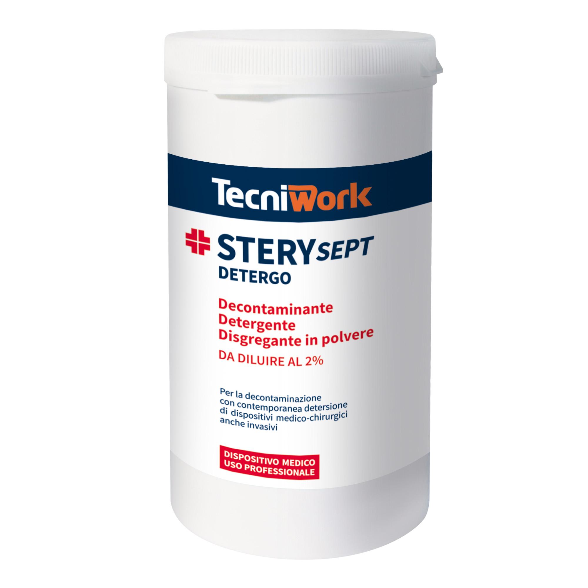 Desinfectante esterilizante en frío para instrumentos con enzimas desintegrantes Sterysept Detergo 1 kg