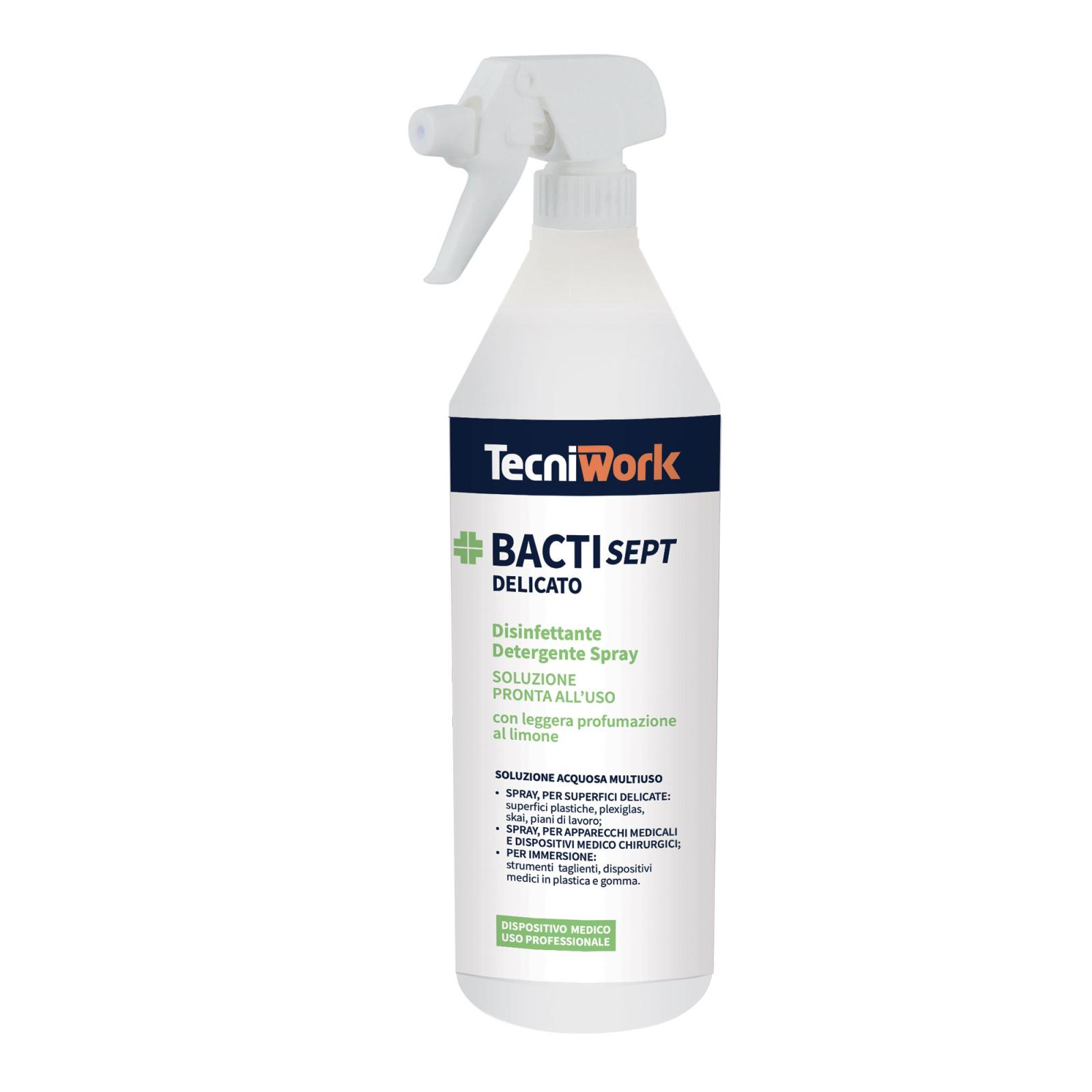 Disinfettante detergente pronto all'uso per superfici delicate Bactisept Delicato 1 l
