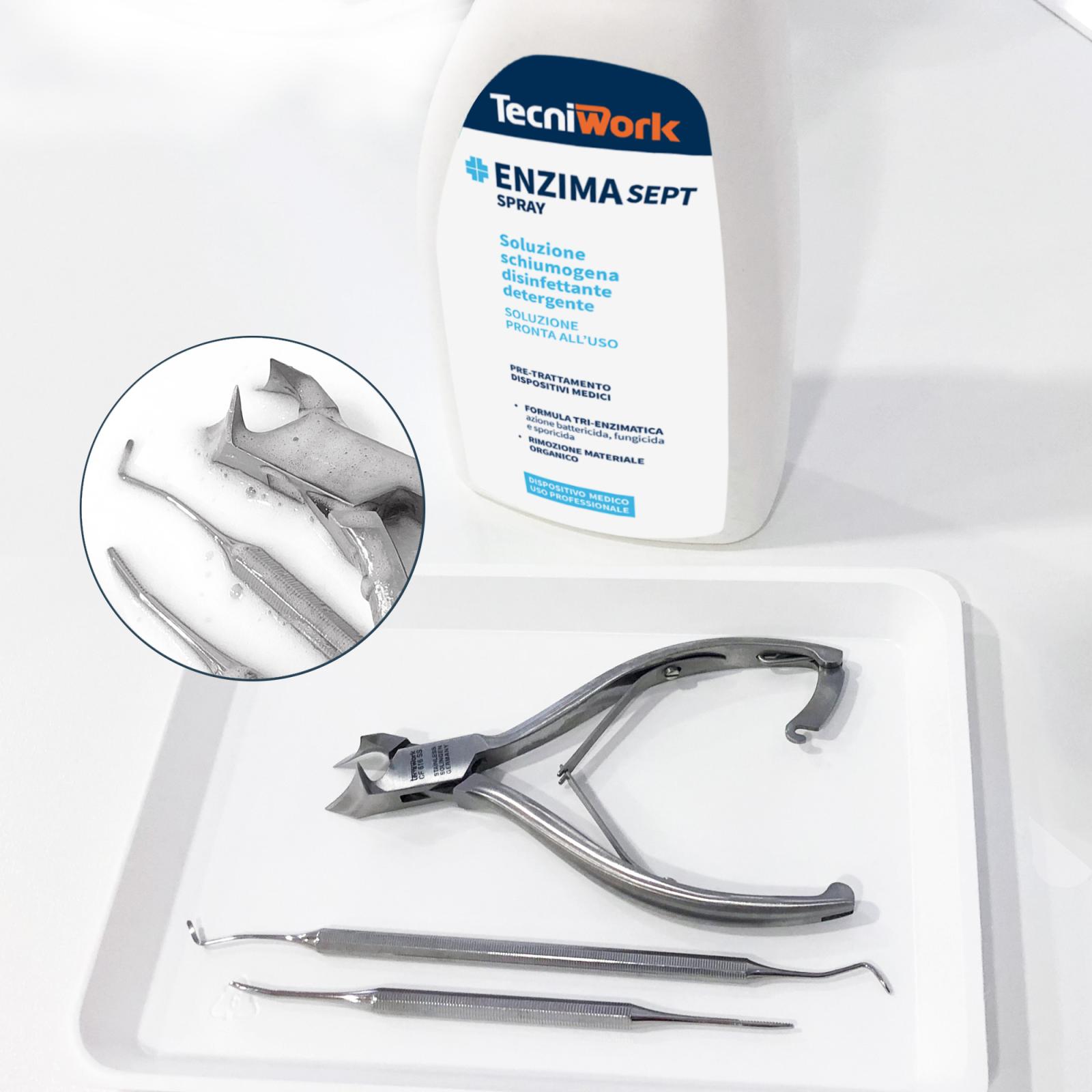 Disinfettante detergente enzimatico per il pre-trattamento di strumenti Enzimasept Spray 750 ml