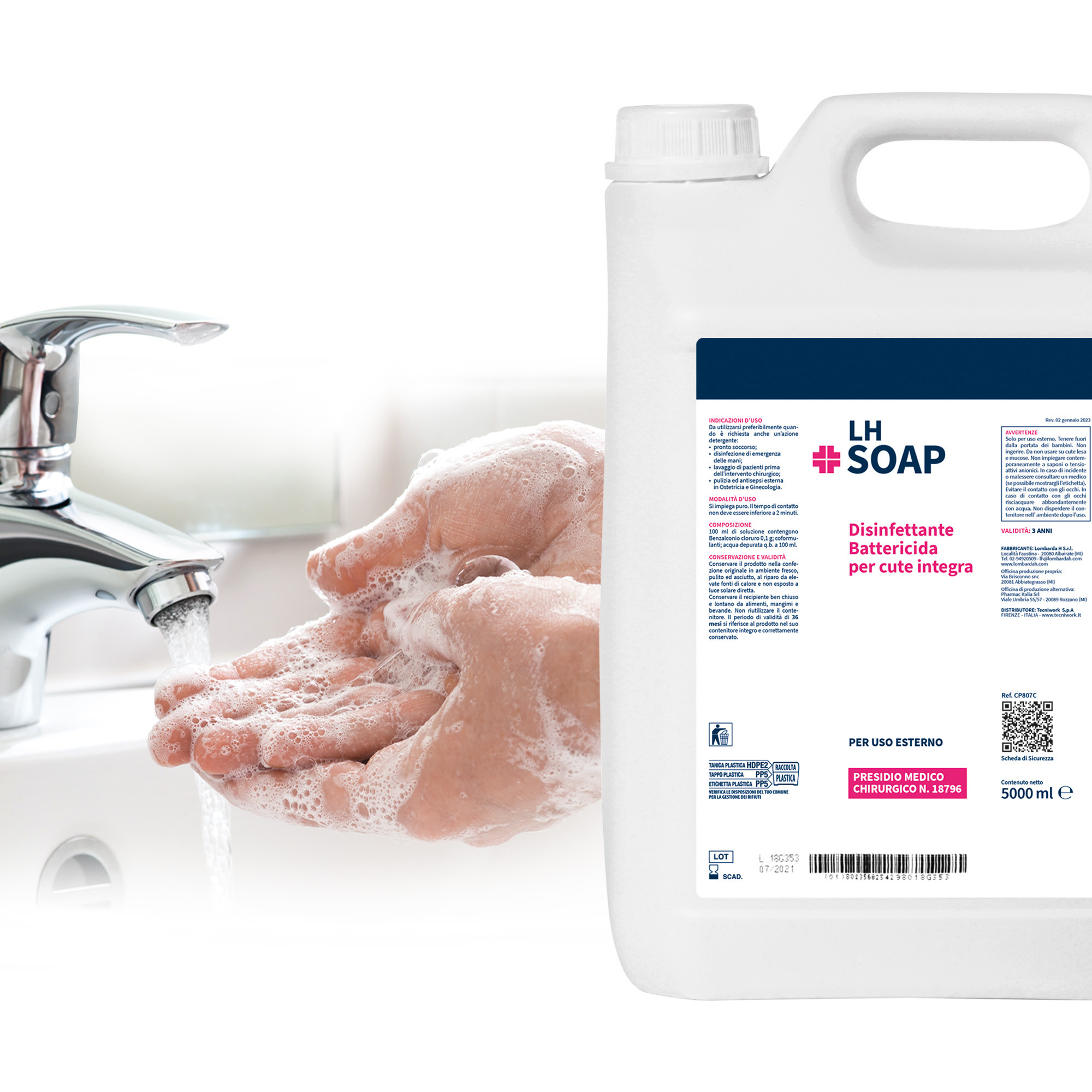 Detergente disinfettante per mani LH Soap 5 l