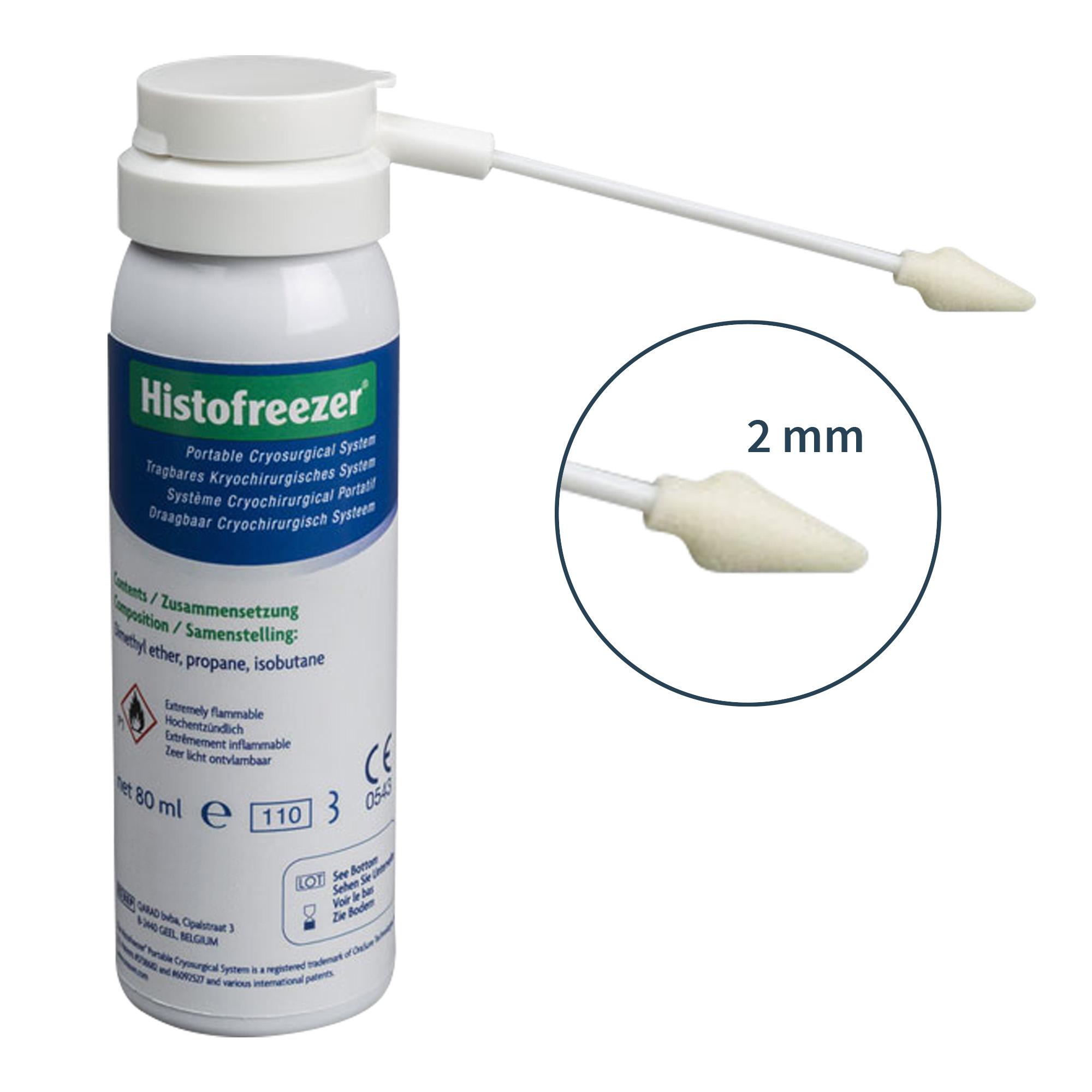 Tratamiento crioterapéutico para verrugas Histofreezer 2 botes de 80 ml y 60 aplicadores desechables