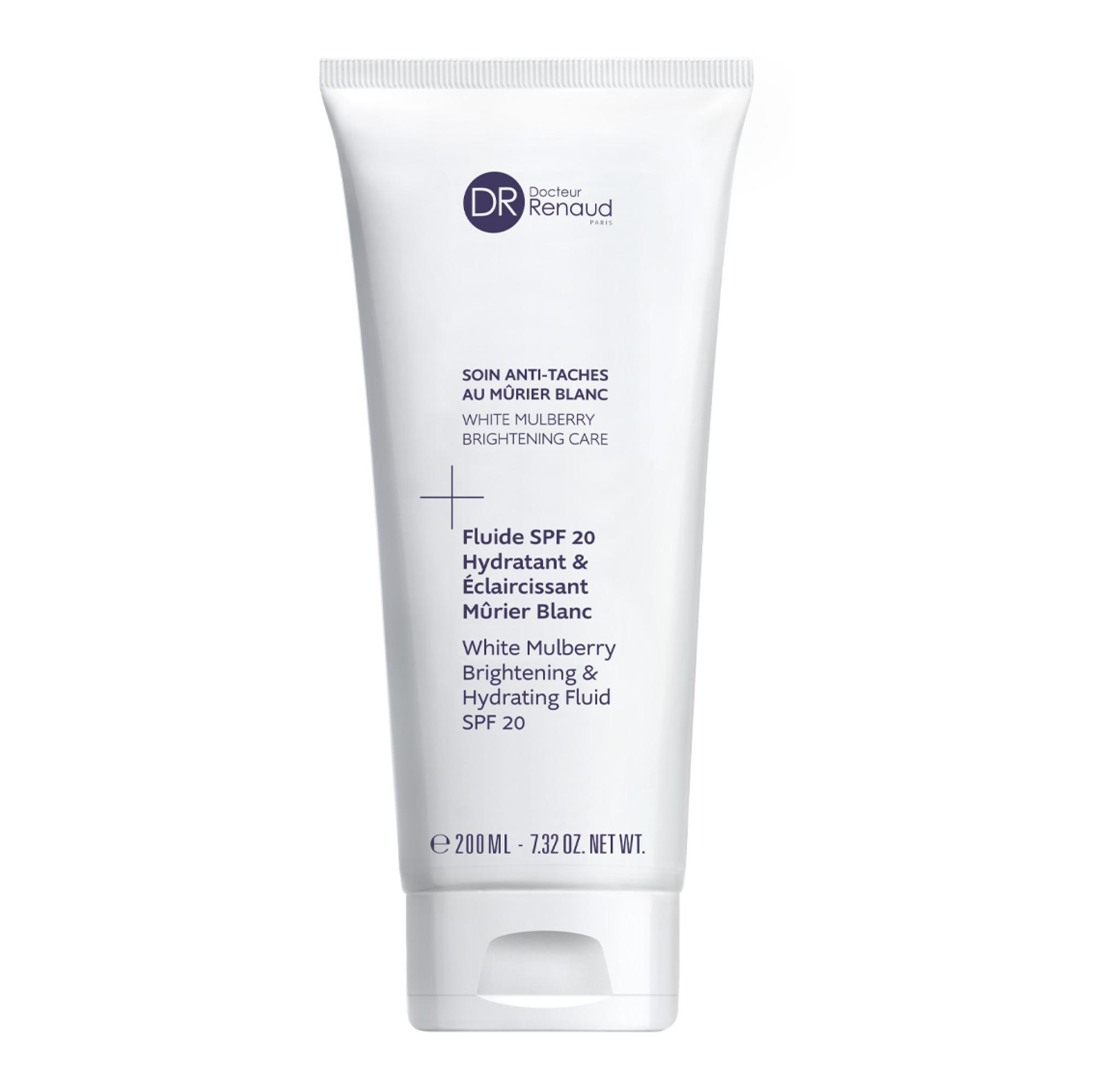 Fluido aclarante e hidratante SPF 20 con morera blanca 200 ml