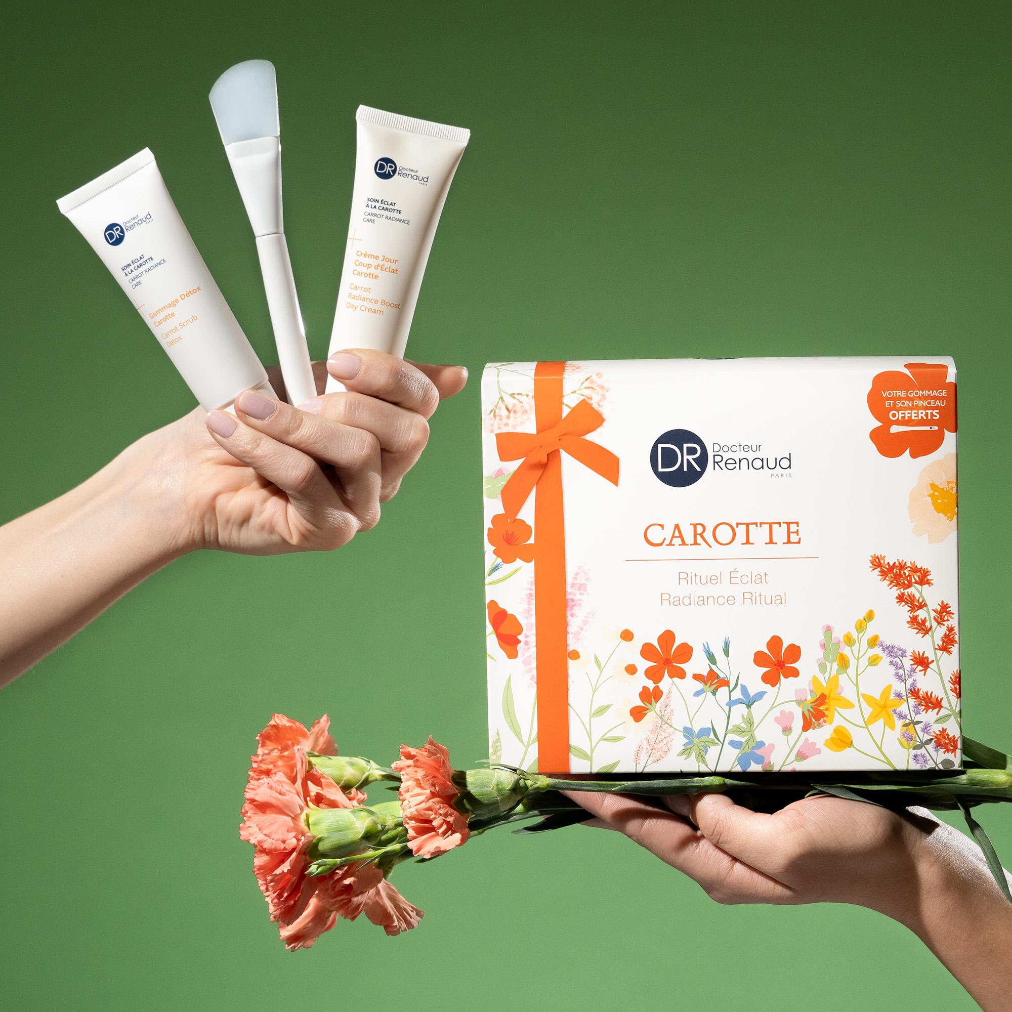 Cofanetto regalo Crema viso e Gommage illuminante alla Carota