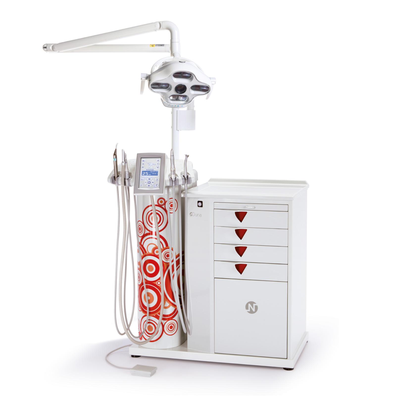 Reunión podológica Duna personalizable con hasta 4 instrumentos de trabajo.