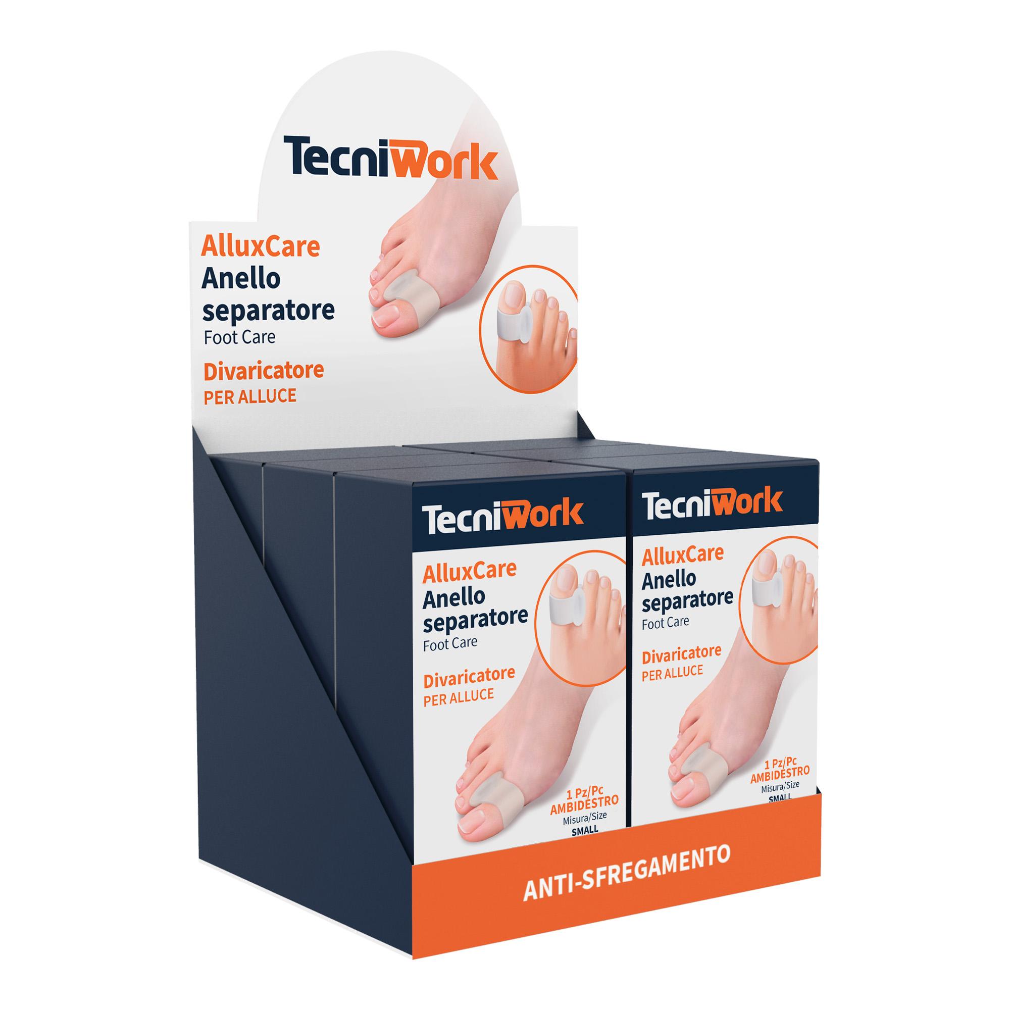 Alluxcare anillo separador y separador para dedo gordo del pie Expositor 6 uds.