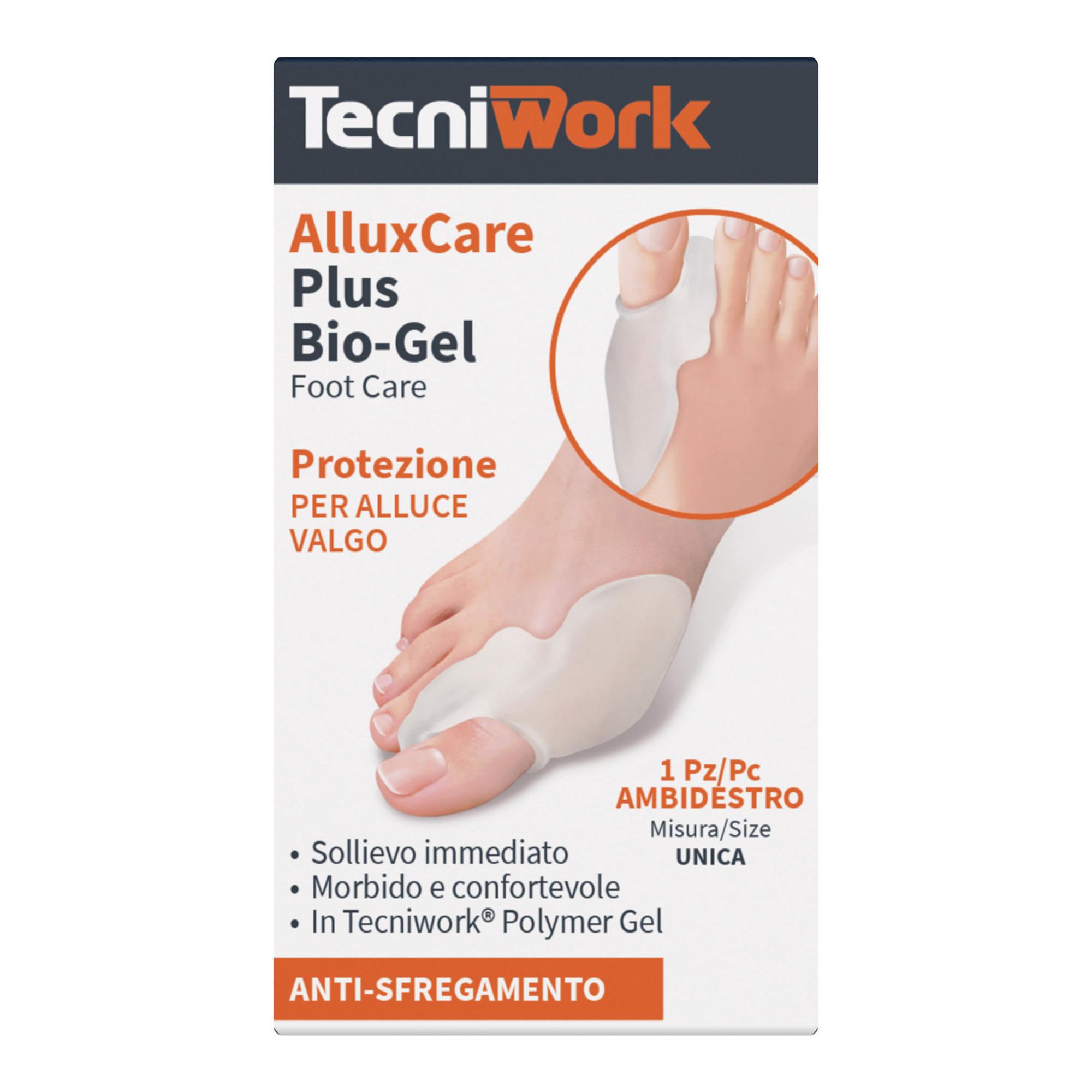 Divaricador y protector de bio-gel para dedo gordo del pie Alluxcare Plus Expositor de 6 unidades