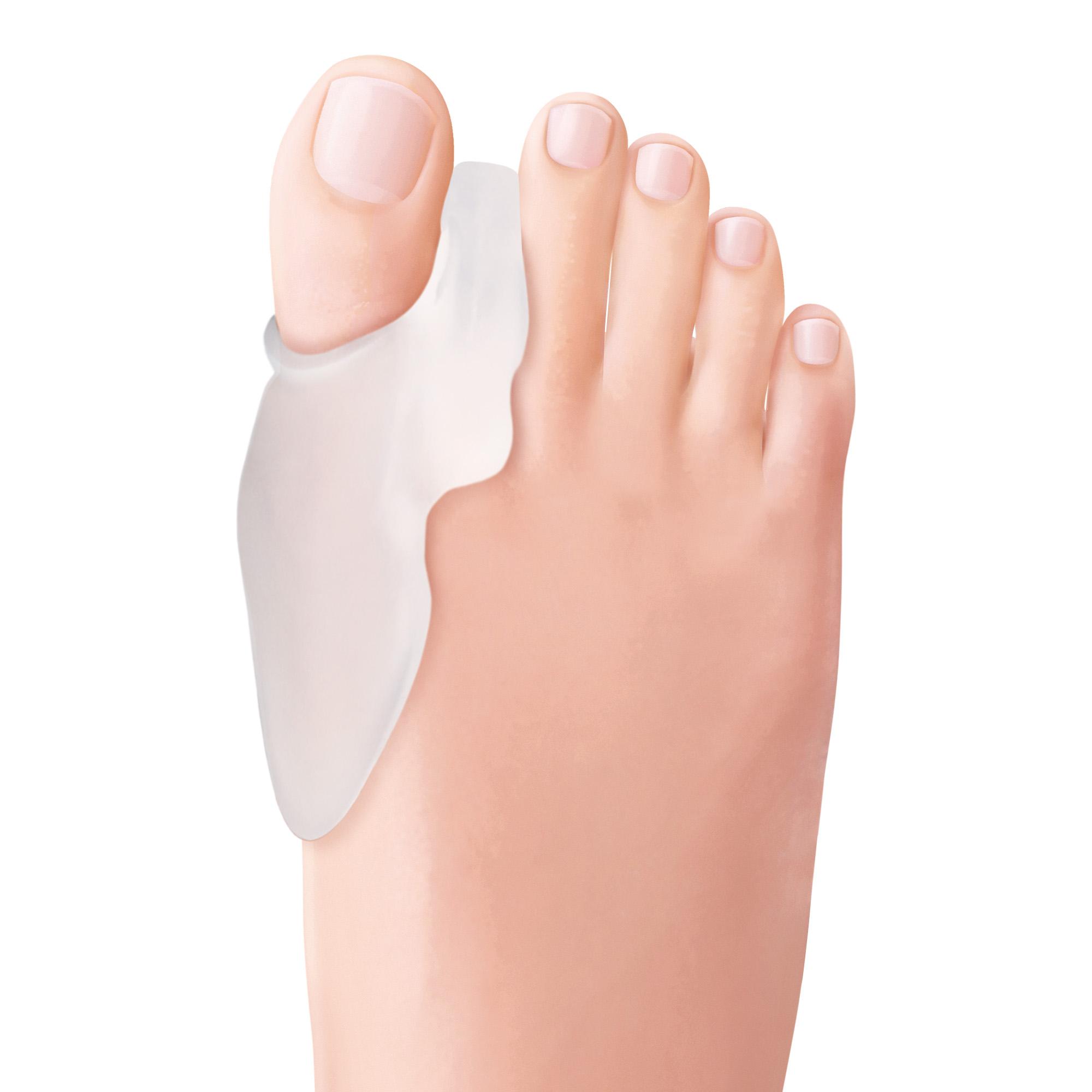 Divaricador y protector de bio-gel para dedo gordo del pie Alluxcare Plus Expositor de 6 unidades