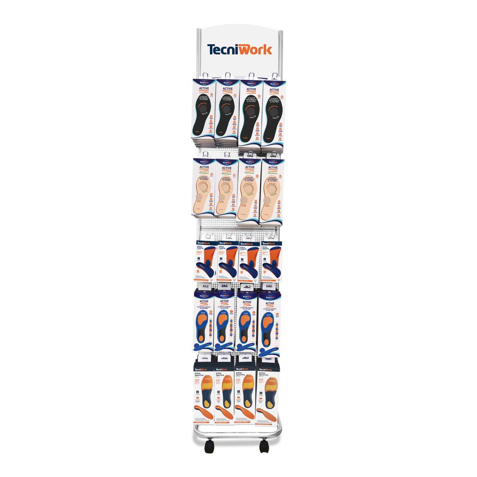 Semelles orthopédiques Tower Active Solution Présentoir de sol avec 84 pcs
