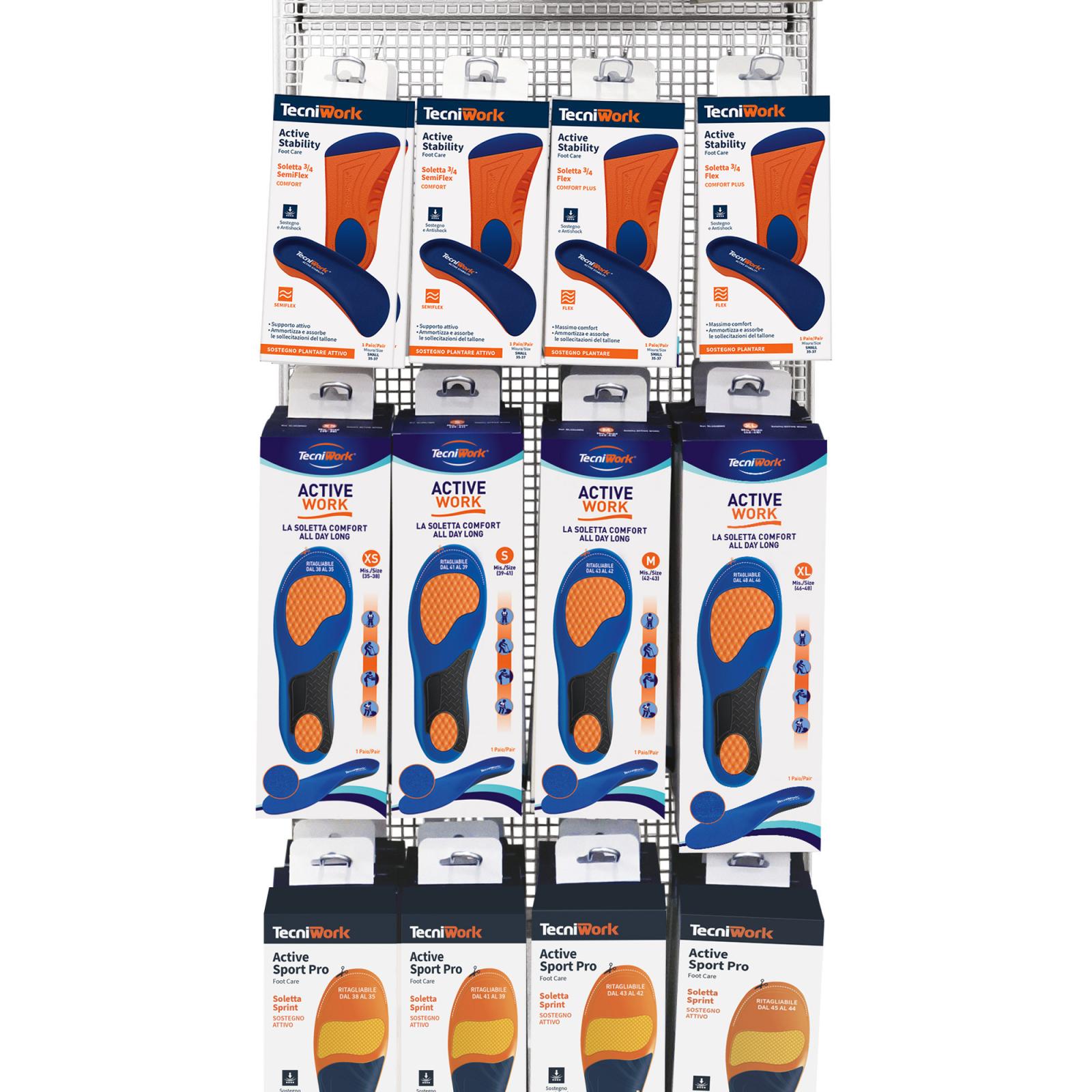 Semelles orthopédiques Tower Active Solution Présentoir de sol avec 84 pcs