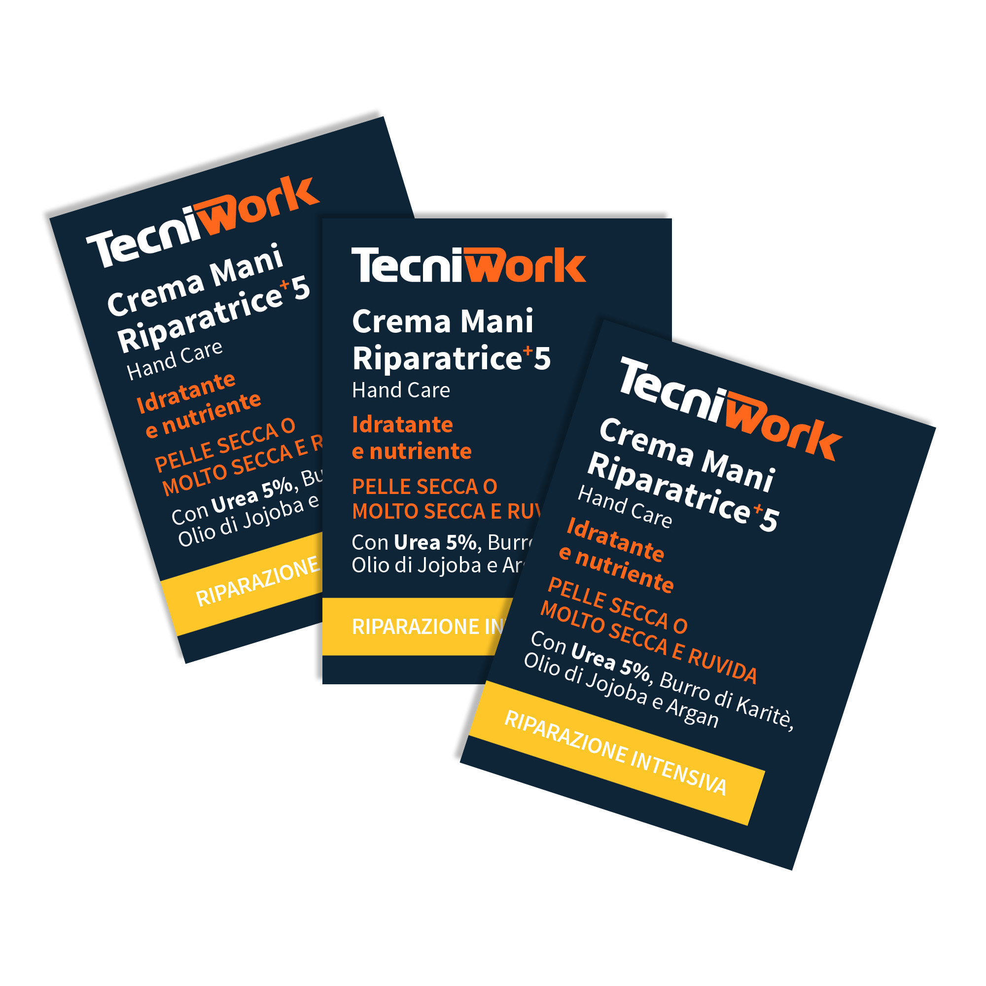 Crema mani Tecniwork Riparatrice con 5% di Urea 50 ml Espositore da 12 confezioni