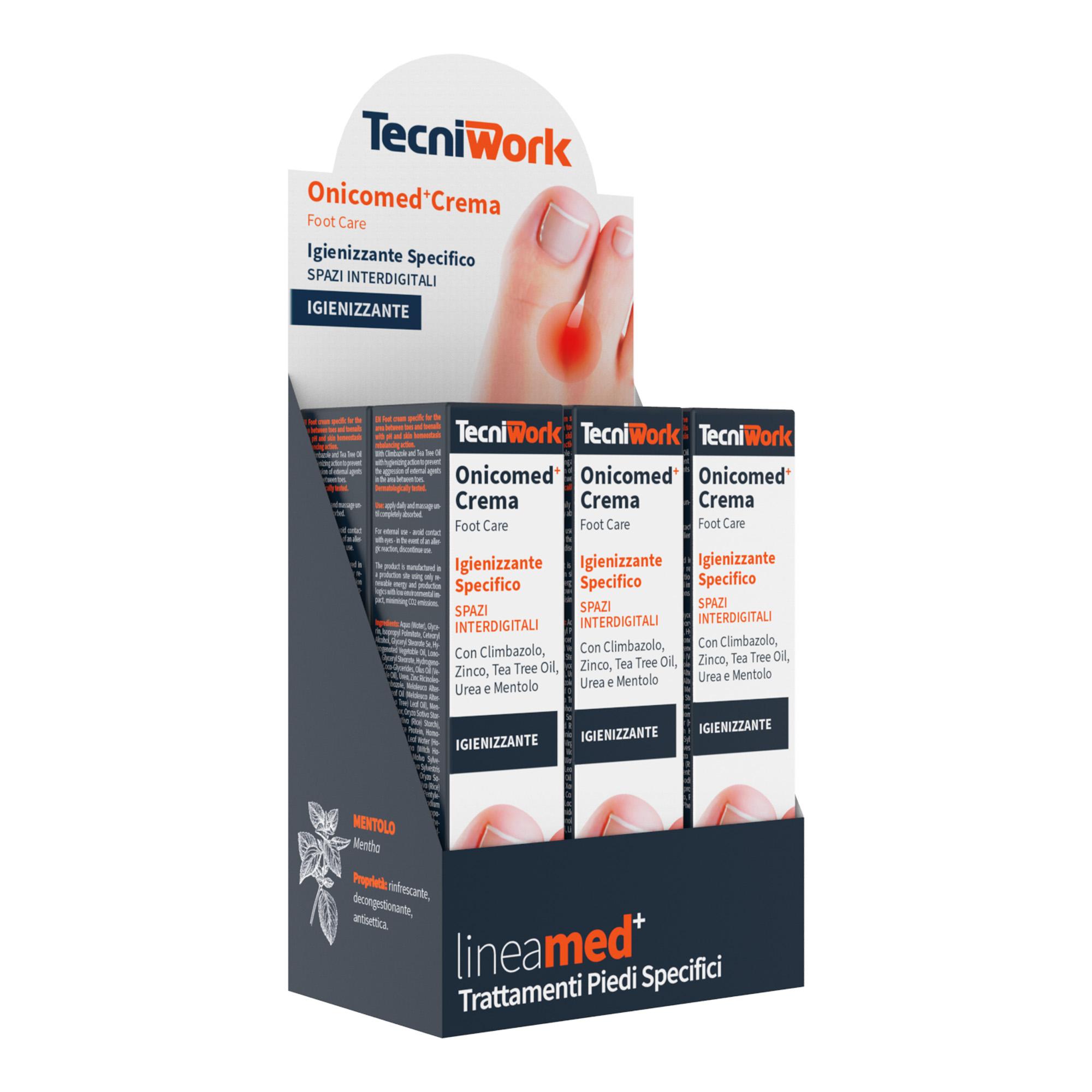 Crema higienizante para espacios interdigitales de los pies y uñas Onicomed+ Expositor 6 unidades