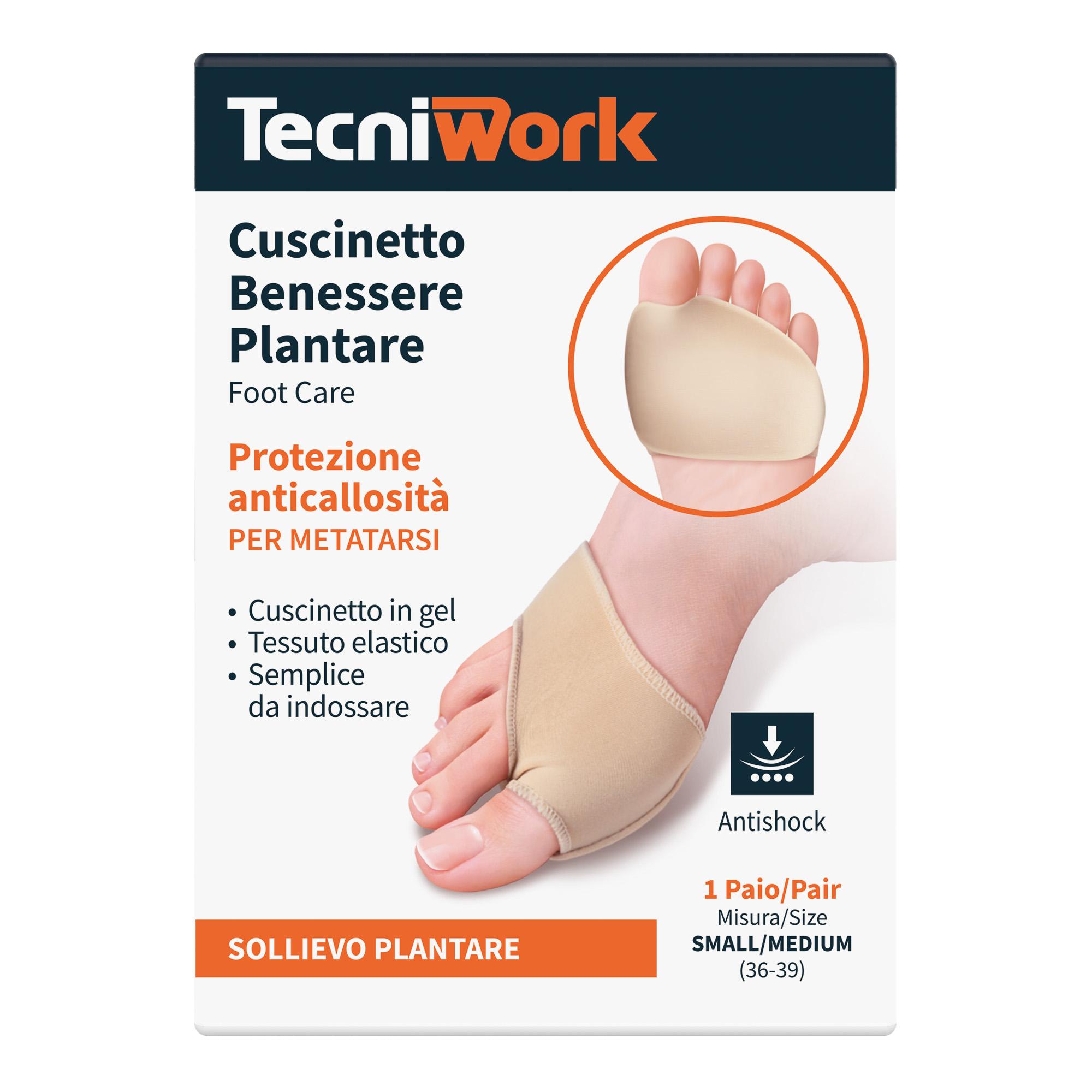 Display forefoot cushion in stretch fabric and gel inserts Size S/M 6 packs