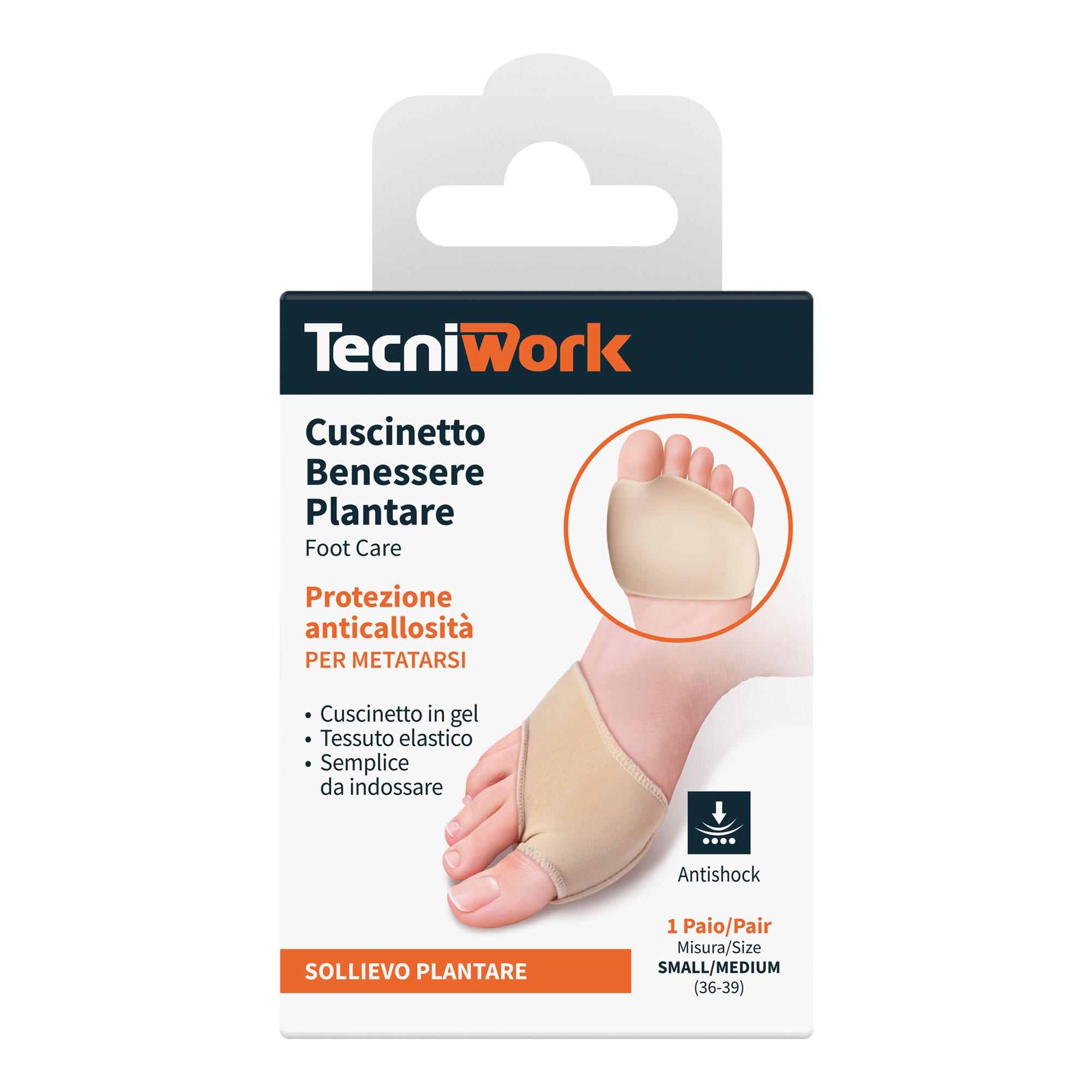 Display forefoot cushion in stretch fabric and gel inserts Size S/M 6 packs