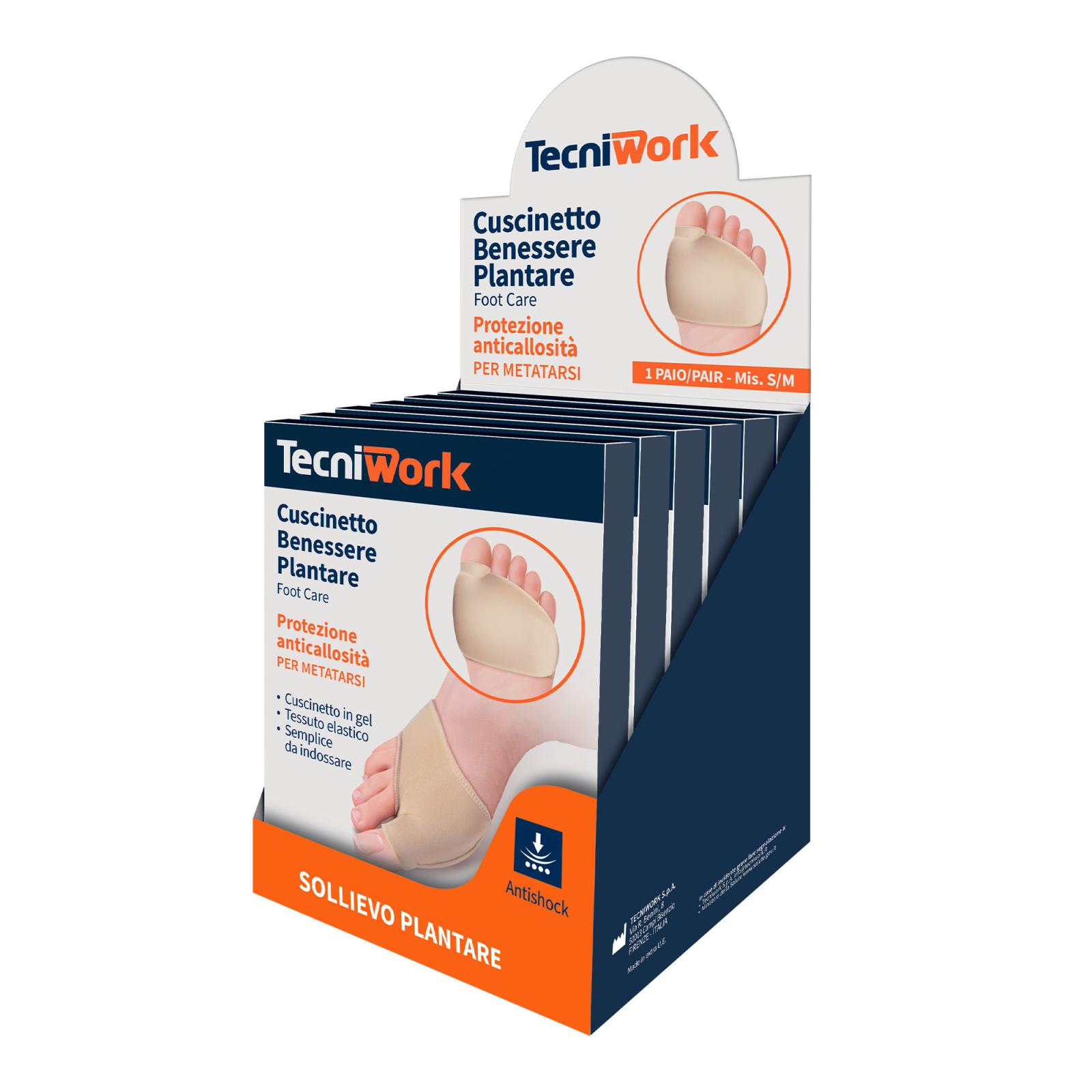 Display forefoot cushions in stretch fabric with gel inserts Size M/L 6 packs