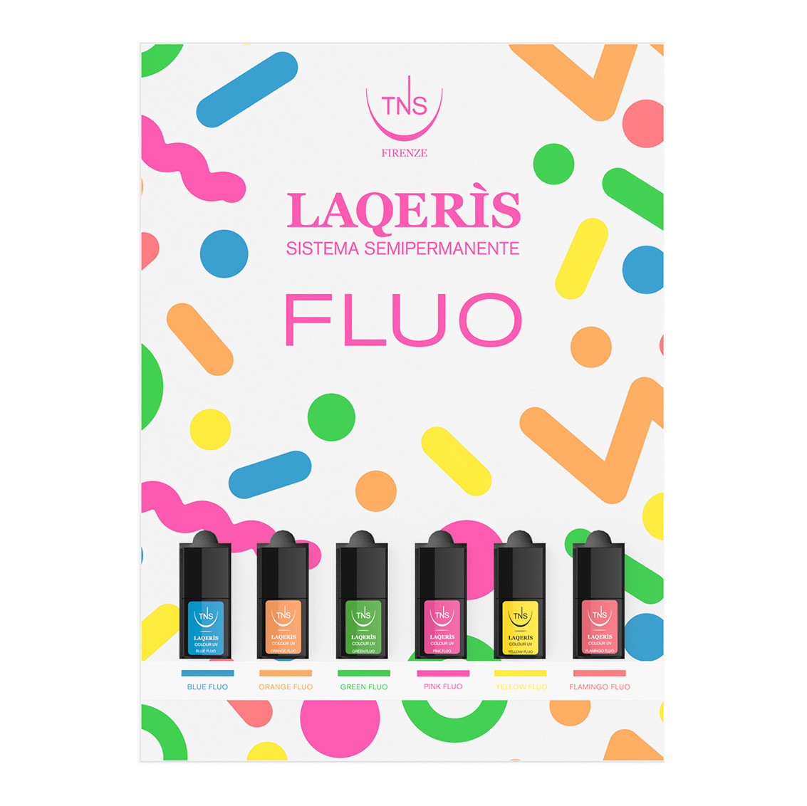 Smalti semipermanenti Fluo Laqerìs Espositore da 6 pz