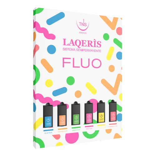 Laqerìs Fluo Semipermanent Nail Polishes 6 pc display