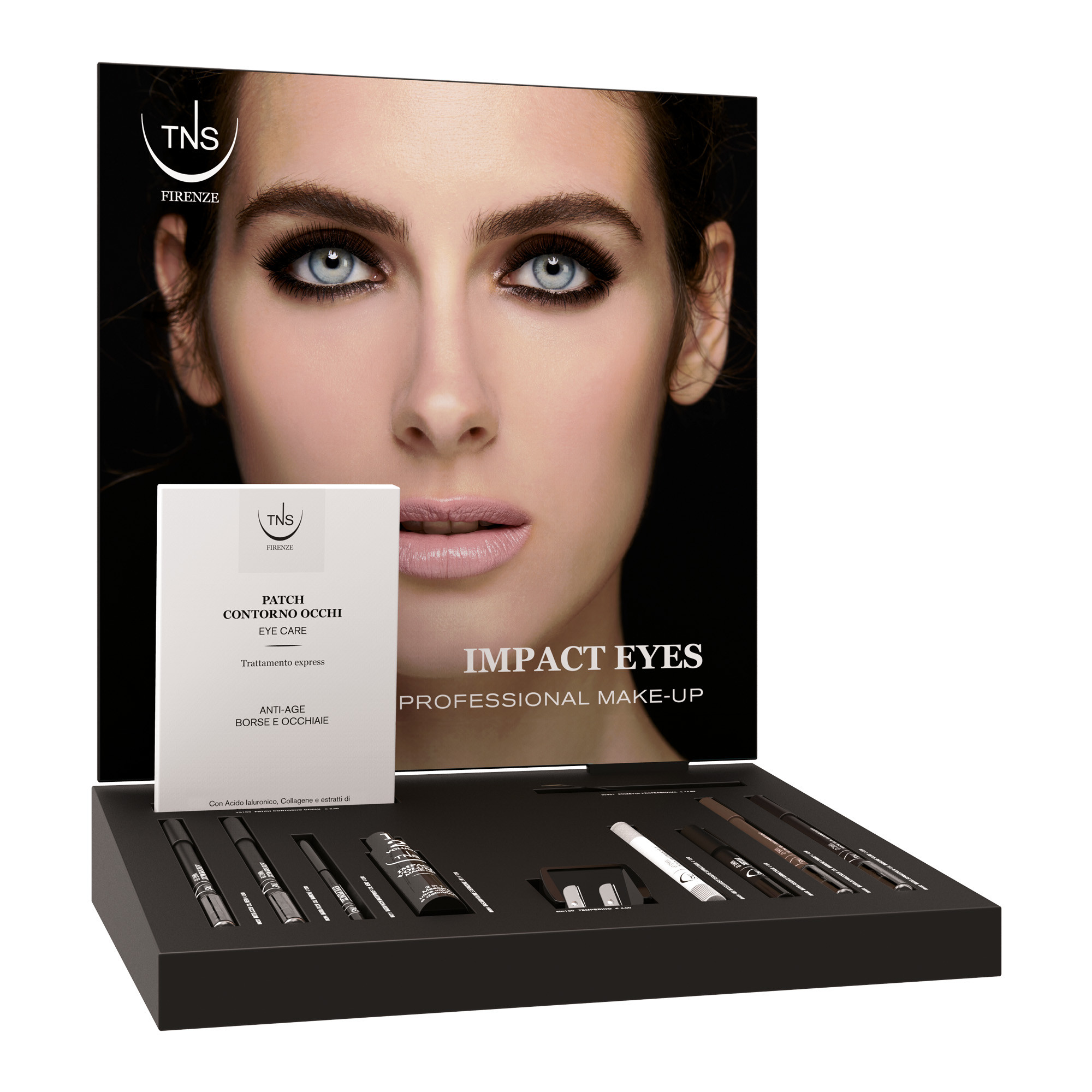 Impact Eyes Augen-Make-up-Display mit Tester-Produkten