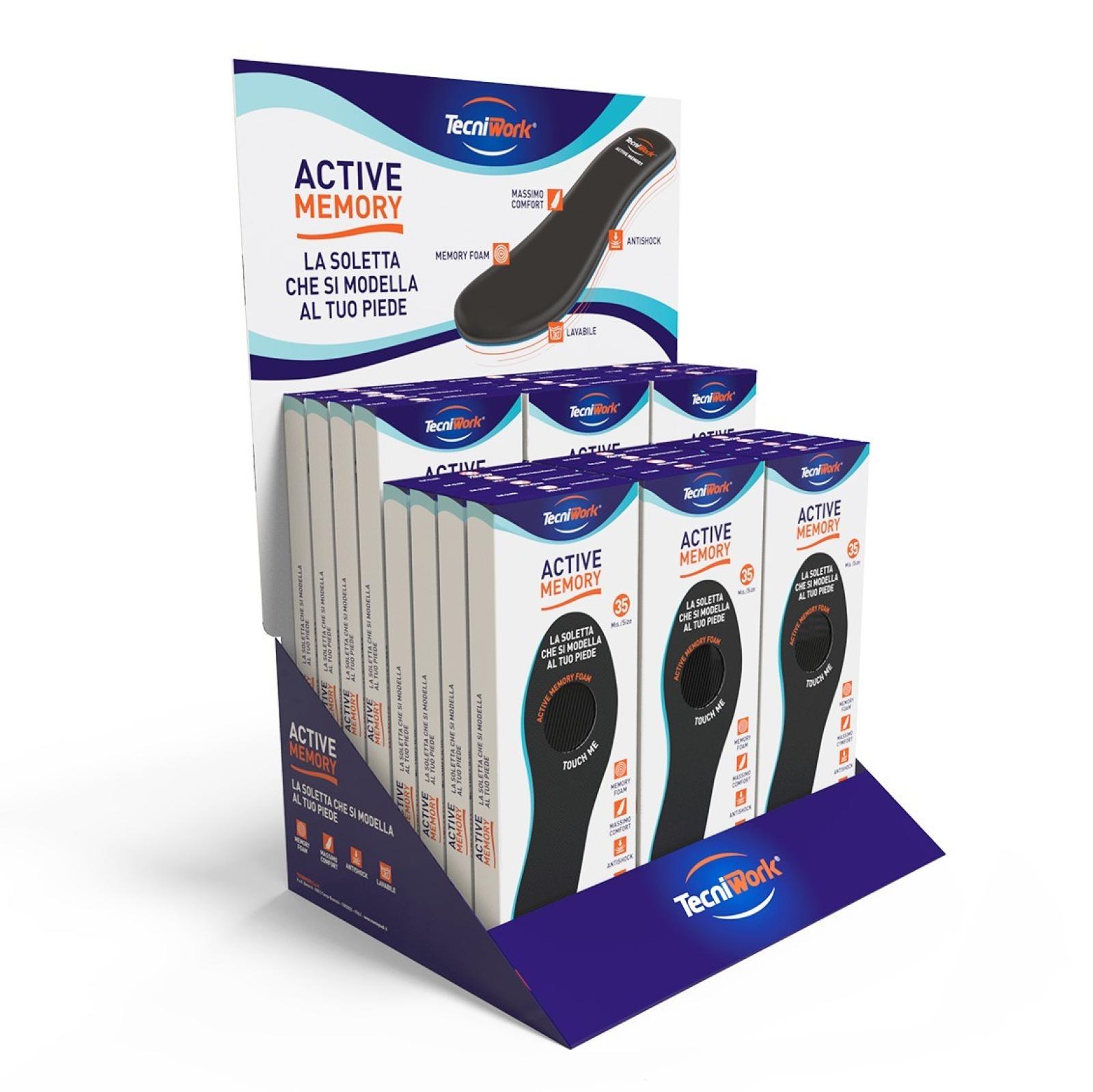 Plantillas con espuma viscoelástica Active Memory Expositor de 30 pares