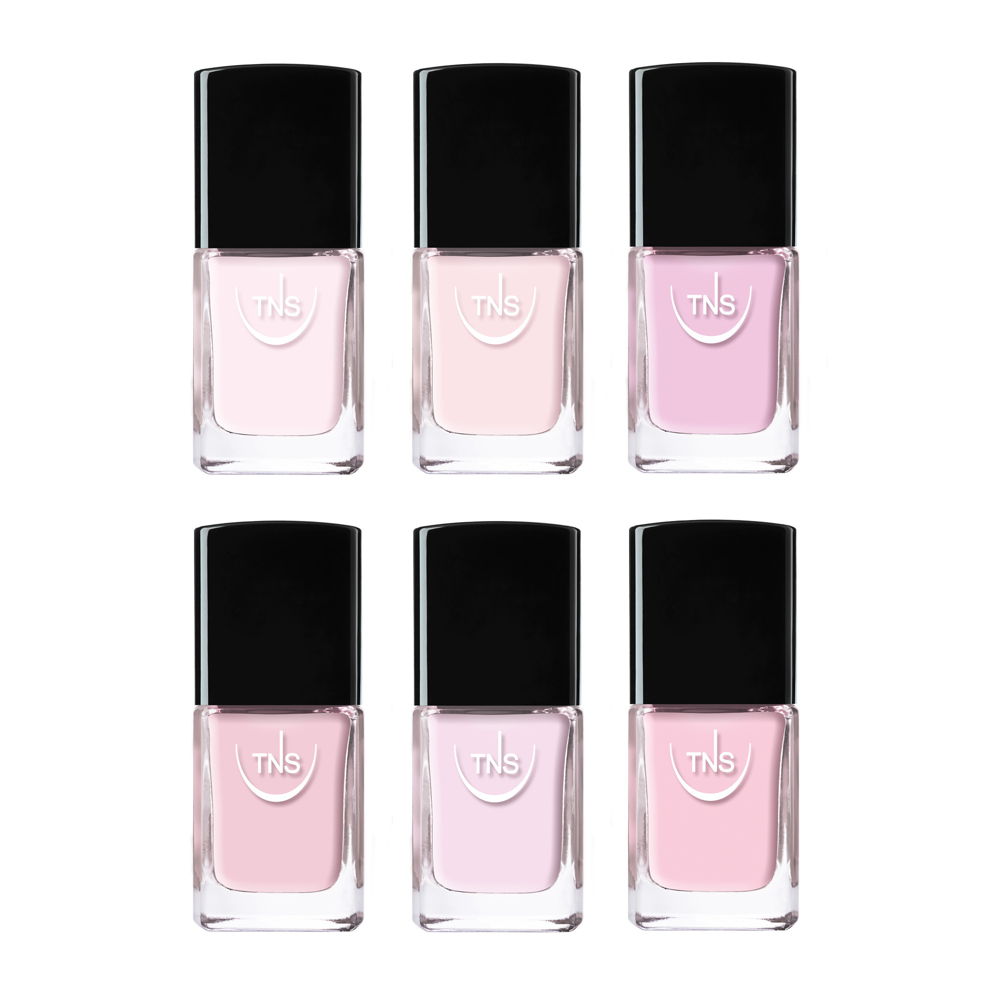 TNS Vanity Roses pink nail polish 24-pack display