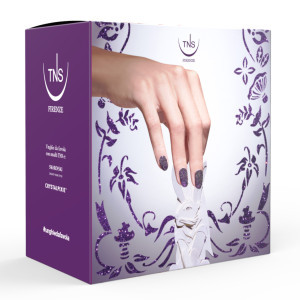 Nailart-Box Swarovski® Crystalpixie Violet Sunset mit Nagellack
