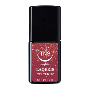 Semipermanenter Nagellack Moonlight burgundy funkelnd 10 ml Laqerìs TNS