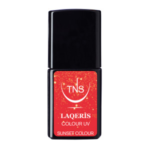 Smalto semipermanente rosso scintillante Sunset 10 ml Laqerìs TNS