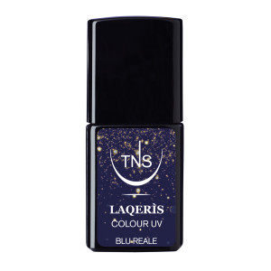 Semi-permanenter dunkelblauer Glitzernagellack Blu Reale 10 ml Laqerìs TNS