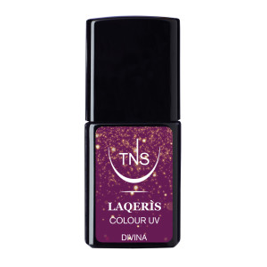 Semi-permanenter Nagellack lila funkelnd Divina 10 ml Laqerìs TNS