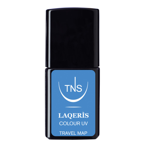 Semi-permanent nail polish Travel Map light blue 10 ml Laqerìs TNS
