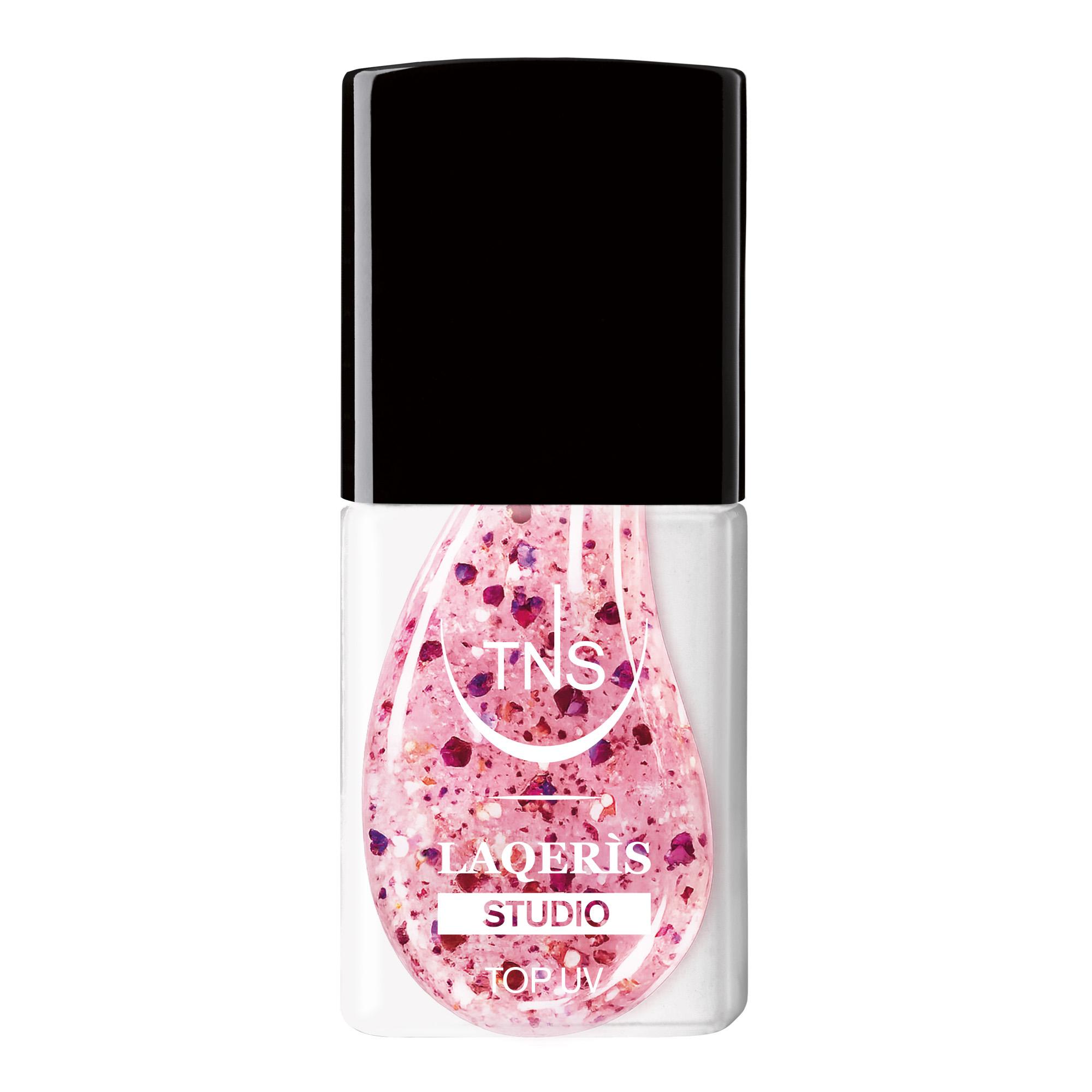 Multichrome-Flake-UV-Topcoat für semipermanenten Nagellack von Laqerìs Studio TNS, 10 ml