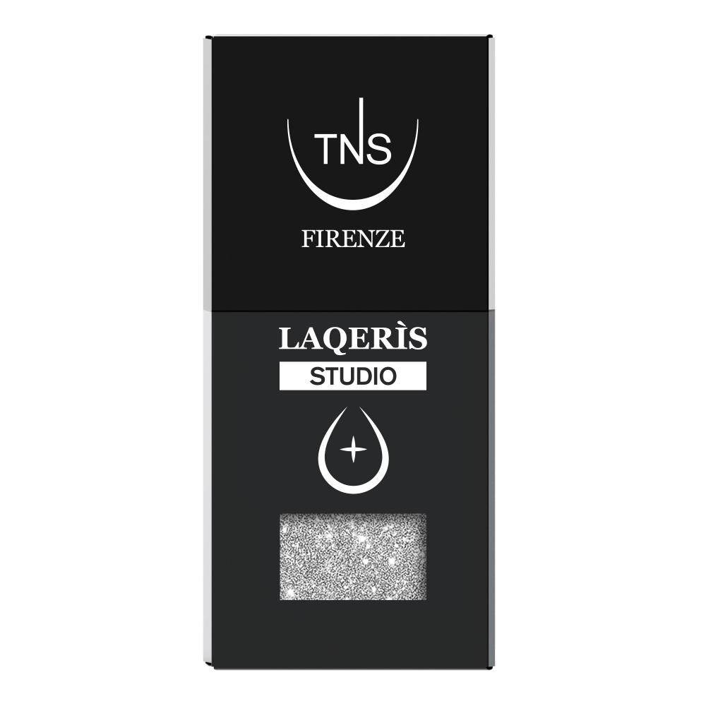 Semipermanenter Nagellack Glitter Silver Silber Laqerìs Studio TNS 10 ml